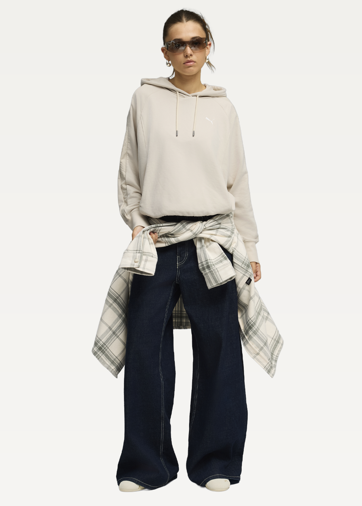 Худі жіноче PUMA HER Oversized Hoodie Alpine Snow