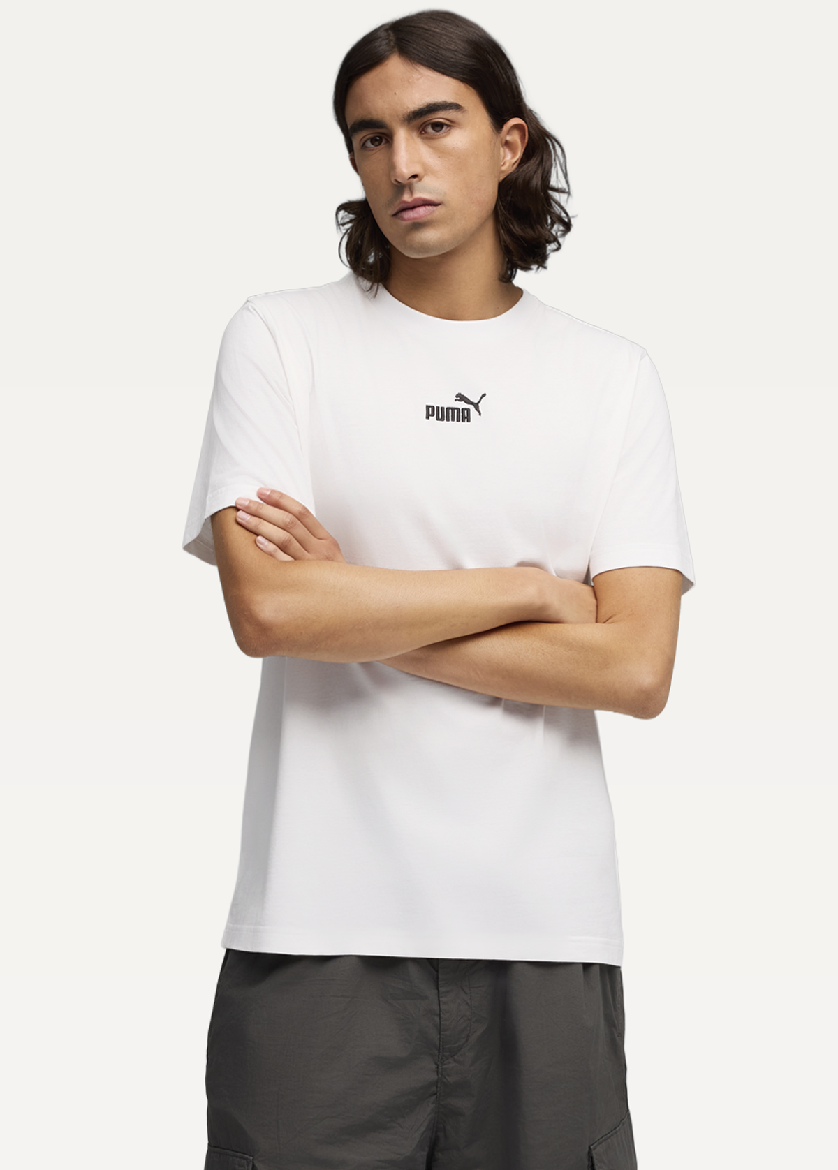 Футболка чоловіча PUMA ESS No.1 Logo Tee білого кольору