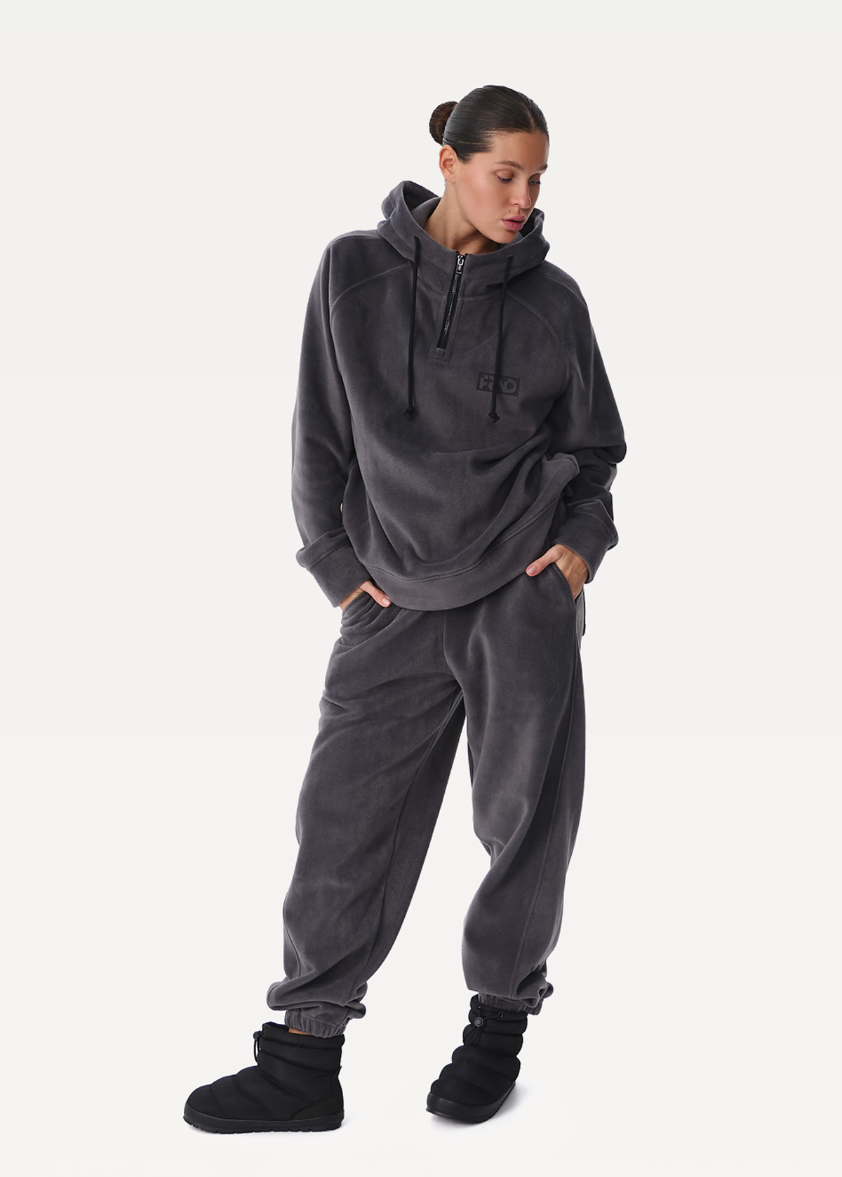 Худі унісекс FRND FOR FRIENDS Impulse Polar Fleece темно-сірого кольору