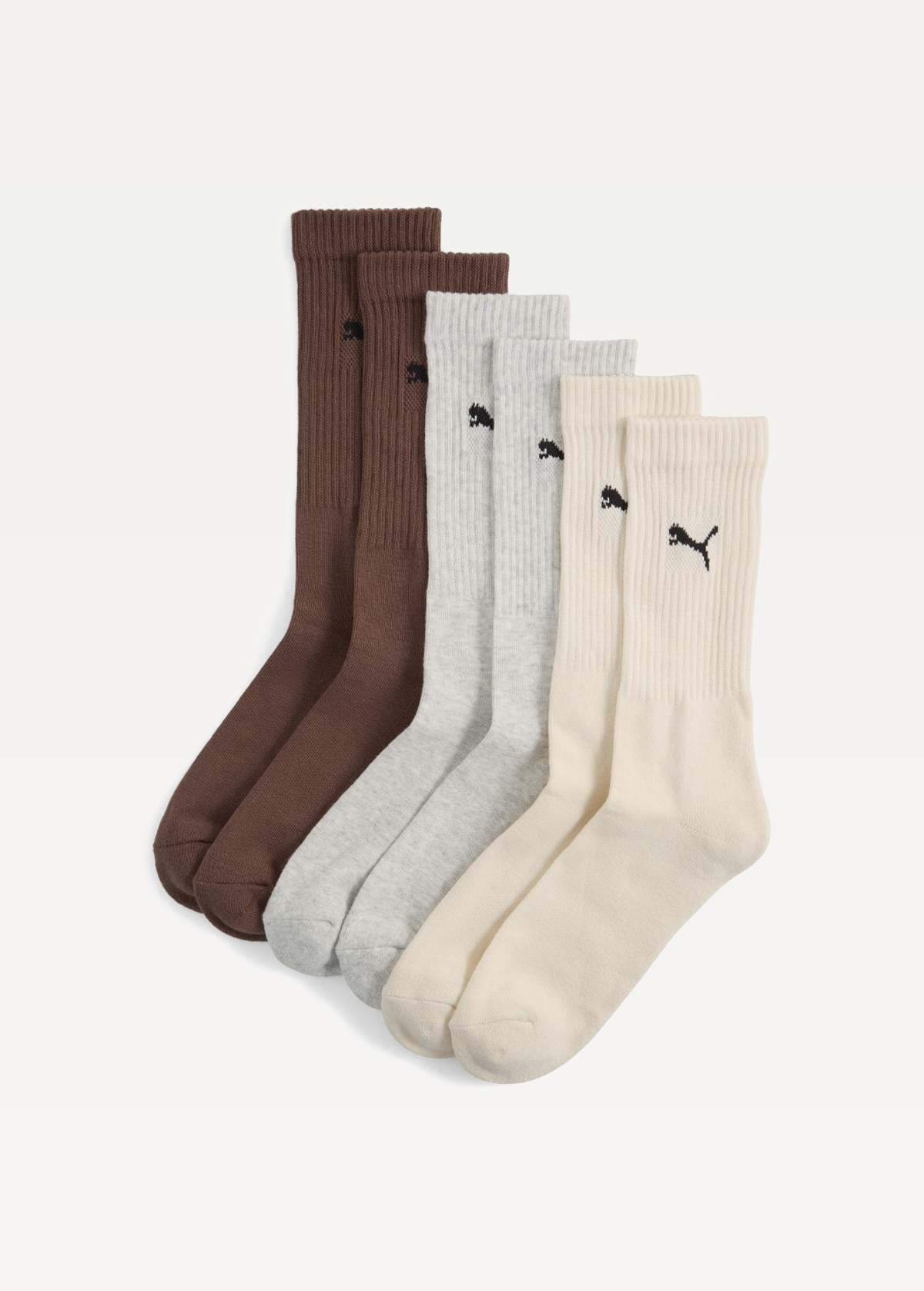 Шкарпетки чоловічі PUMA CREW SOCK 3P бежевий / коричневий
