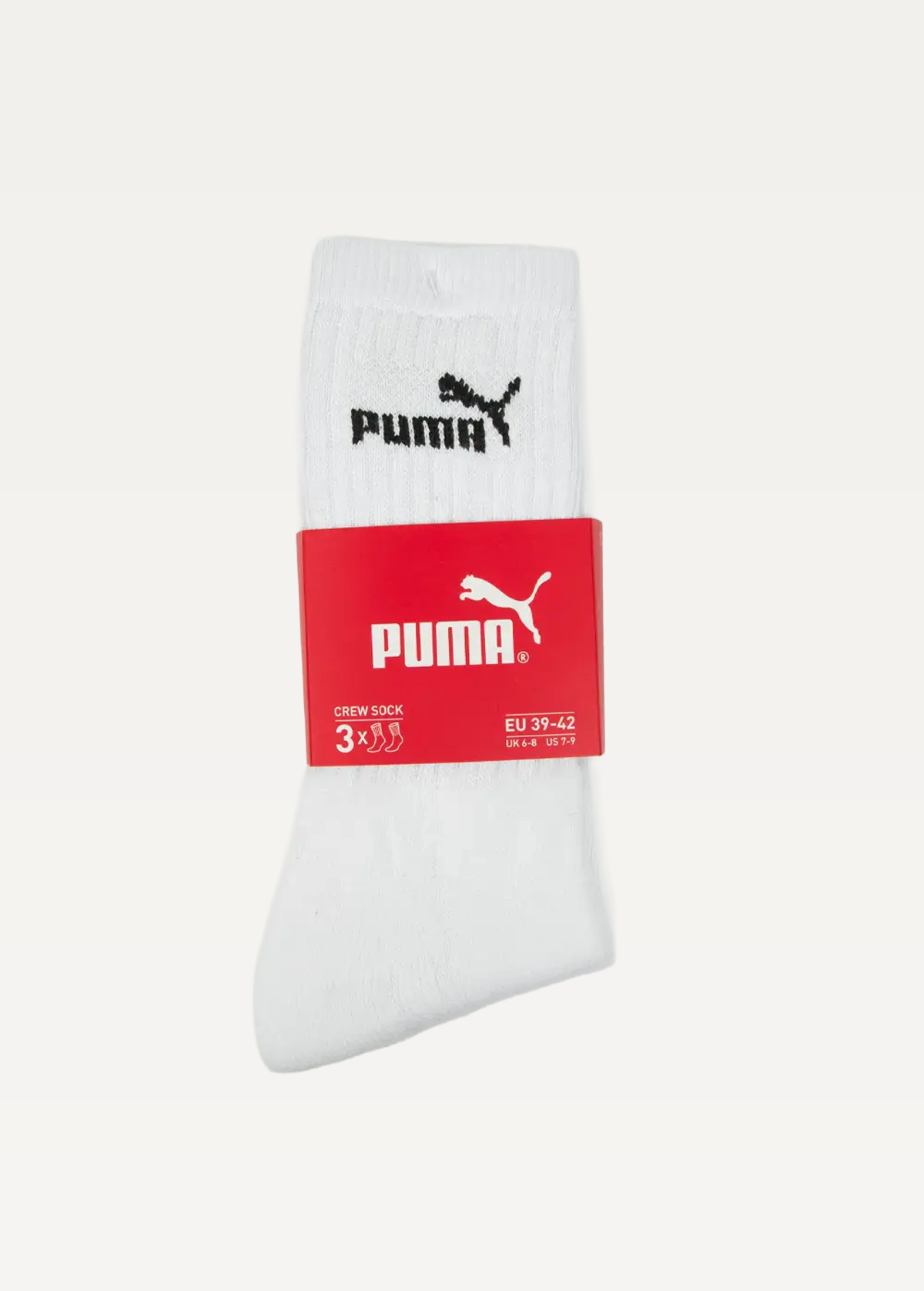 Шкарпетки чоловічі-жіночі Puma Elements Crew Sock 3P білого кольору