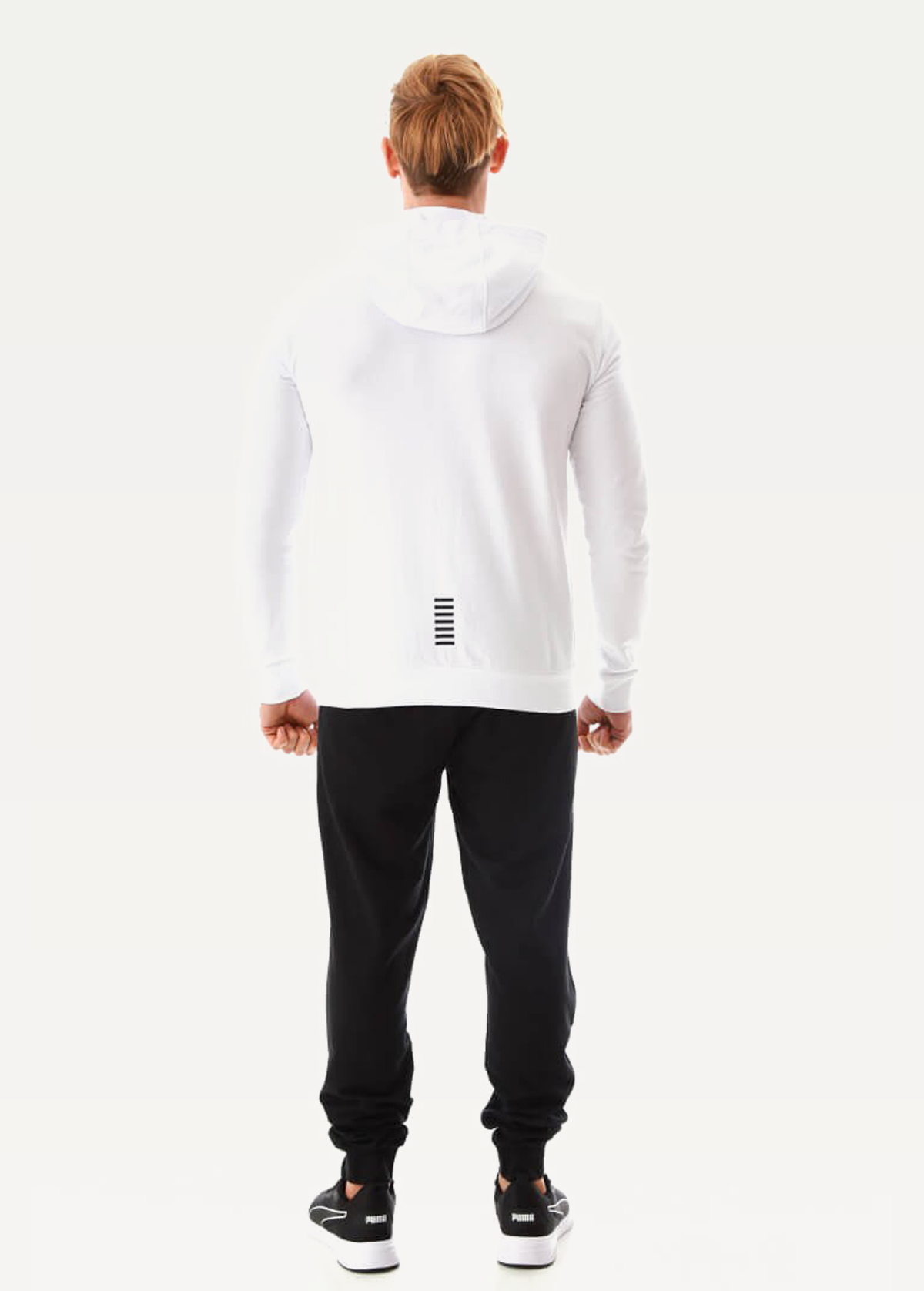 Спортивный костюм EA7 Emporio Armani черно-белого цвета (8NPV80 PJ05Z 22BA)