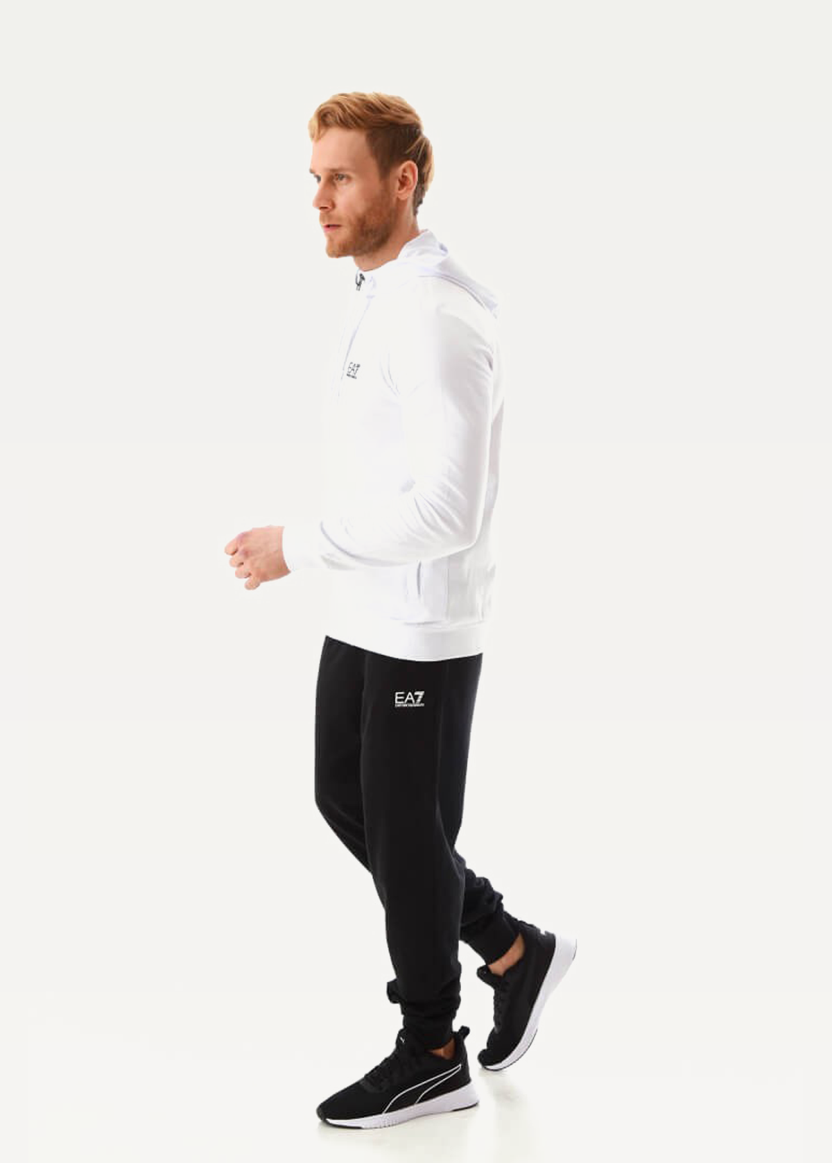 Спортивный костюм EA7 Emporio Armani черно-белого цвета (8NPV80 PJ05Z 22BA)