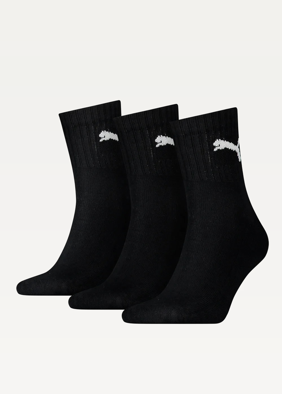 Шкарпетки Puma Unisex Short Crew Socks (3 Pack) чорного кольору
