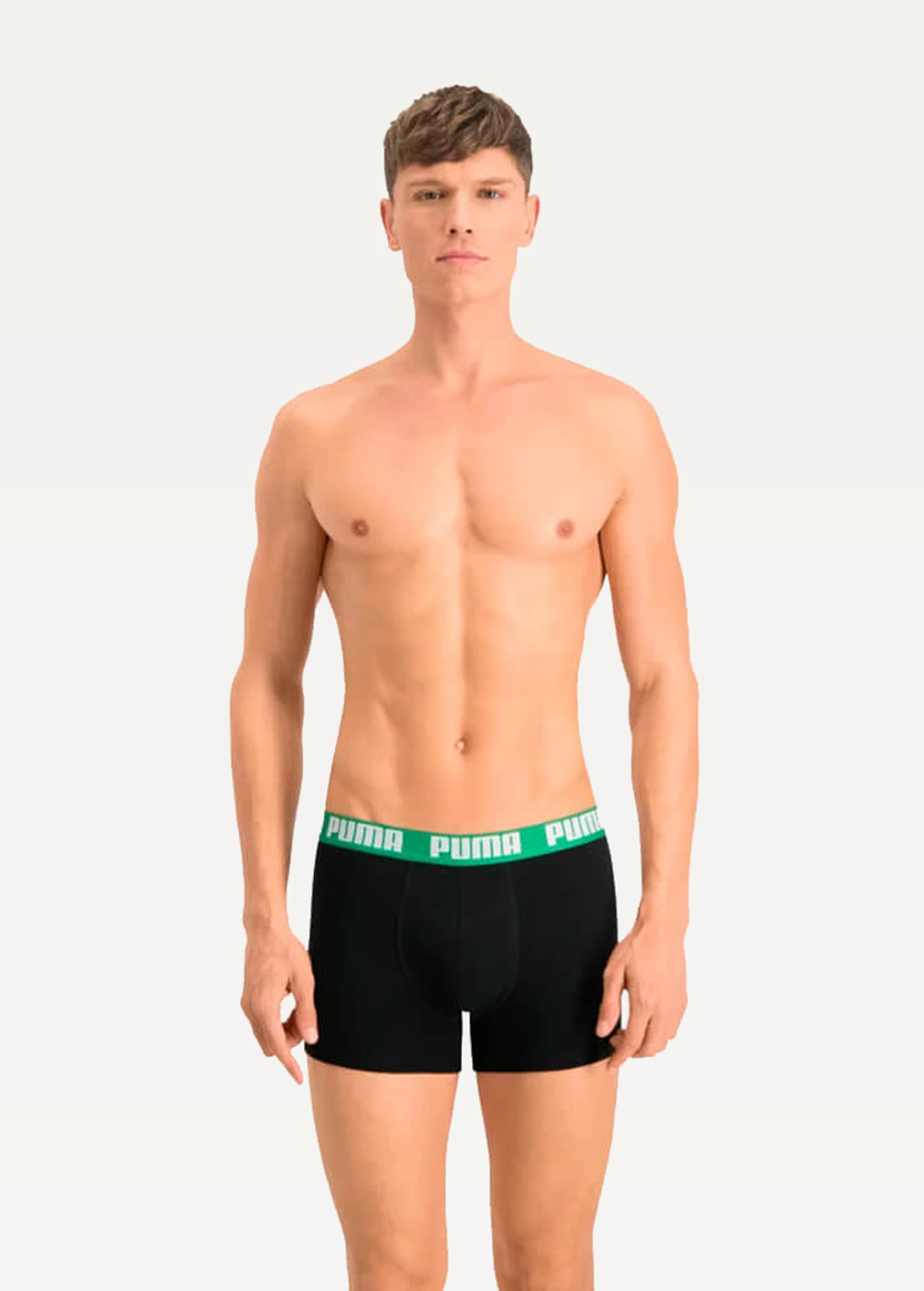 Спідня білизна чоловіча Puma Basic Boxer 2P чорного та зеленого кольору