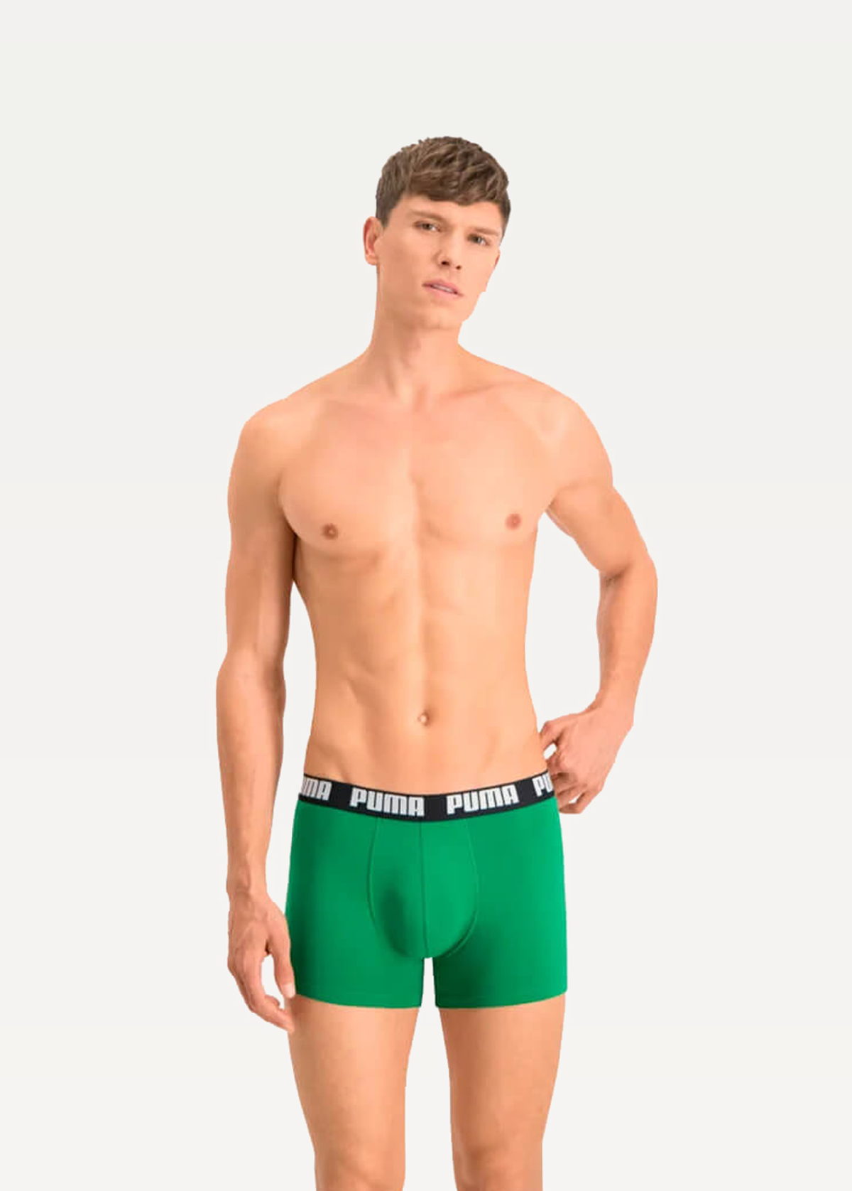 Спідня білизна чоловіча Puma Basic Boxer 2P чорного та зеленого кольору