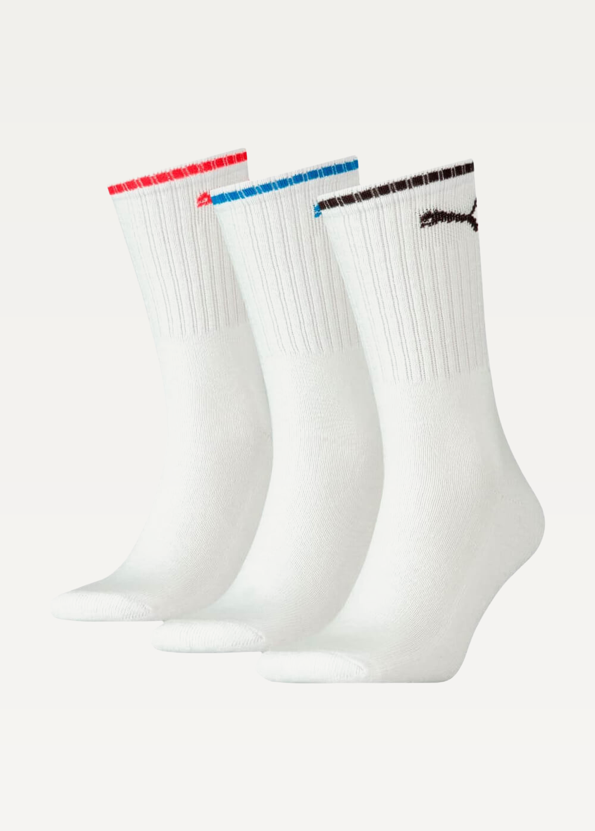 Шкарпетки чоловічі-жіночі Puma Unisex Sport Crew Stripe Socks 3 pack білого кольору
