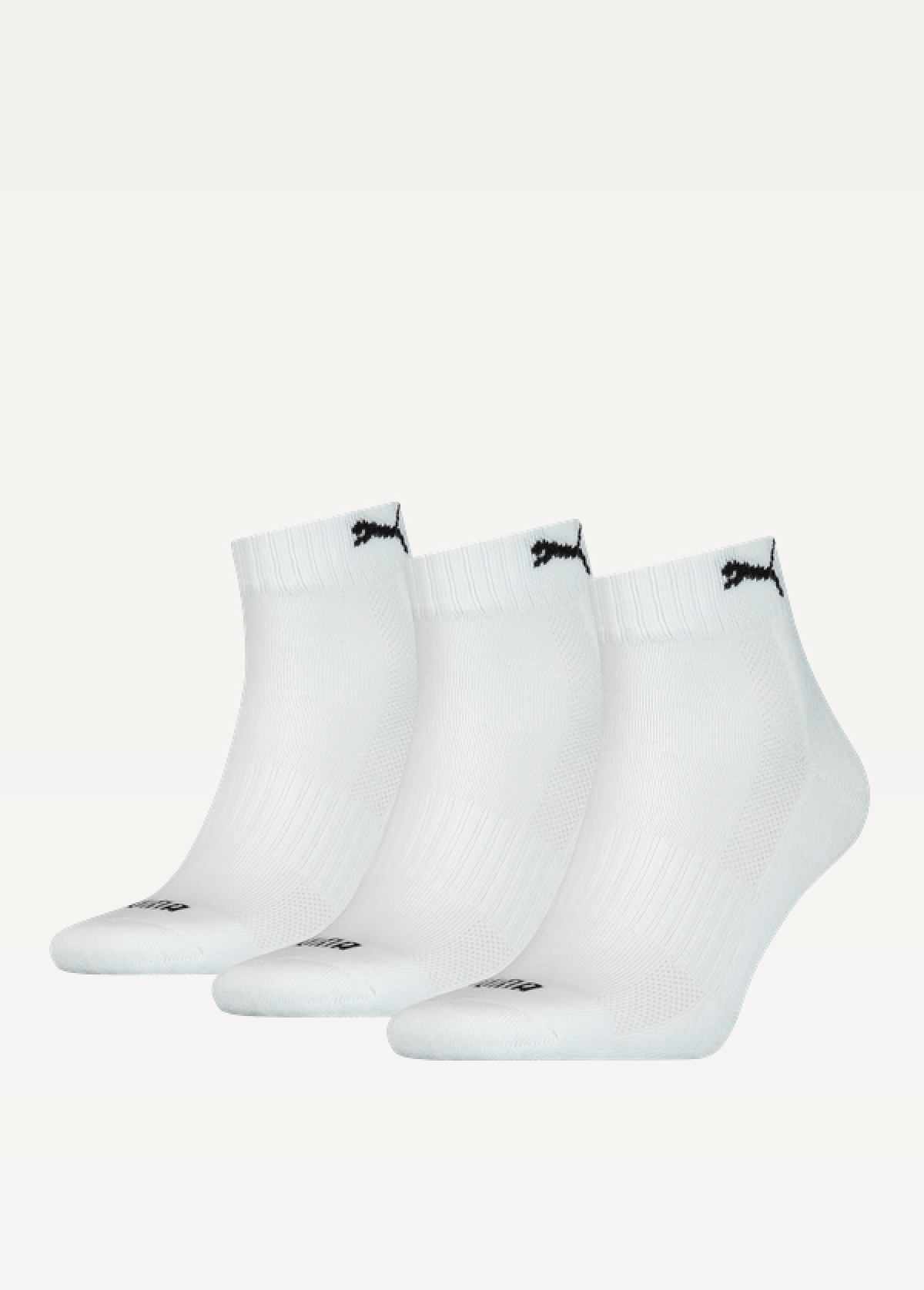 Шкарпетки чоловічі-жіночі Puma CUSHIONED QUARTER 3P UN білого кольору
