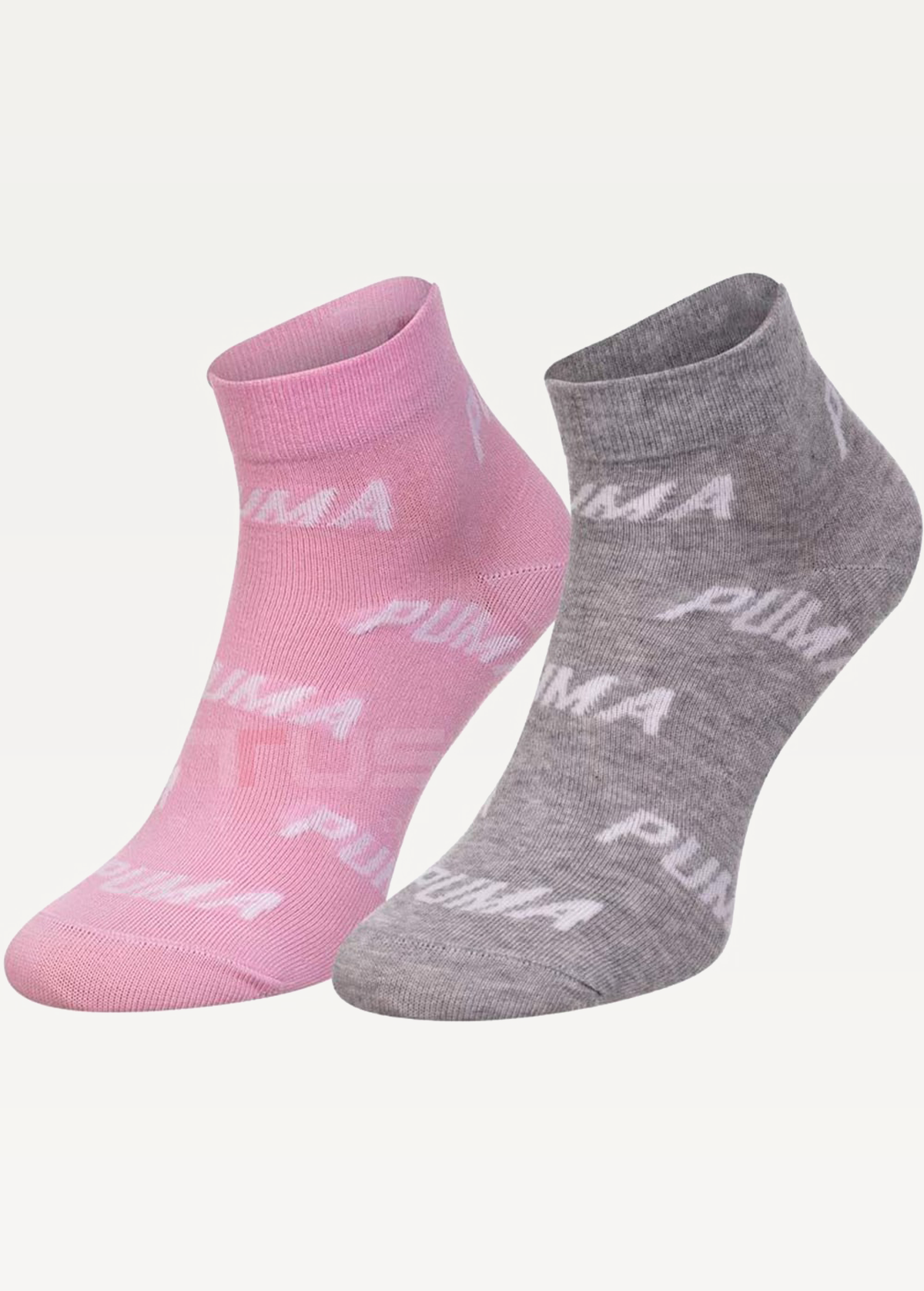 Шкарпетки жіночі-чоловічі Puma Unisex BWT Quarter (2-pack) сіро-рожевого кольору