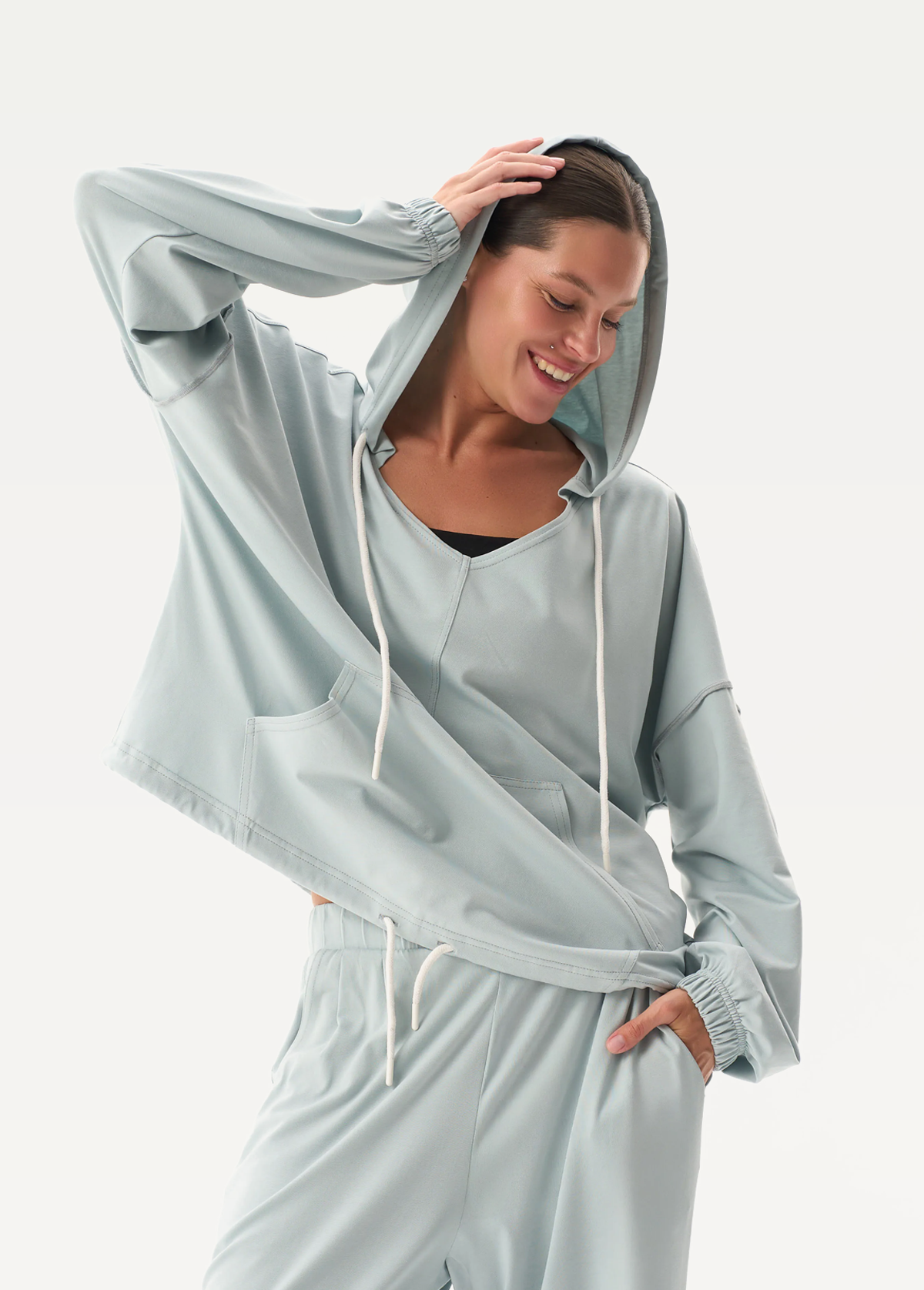 Штаны FRND FOR FRIENDS Movie женские серо-голубого цвета