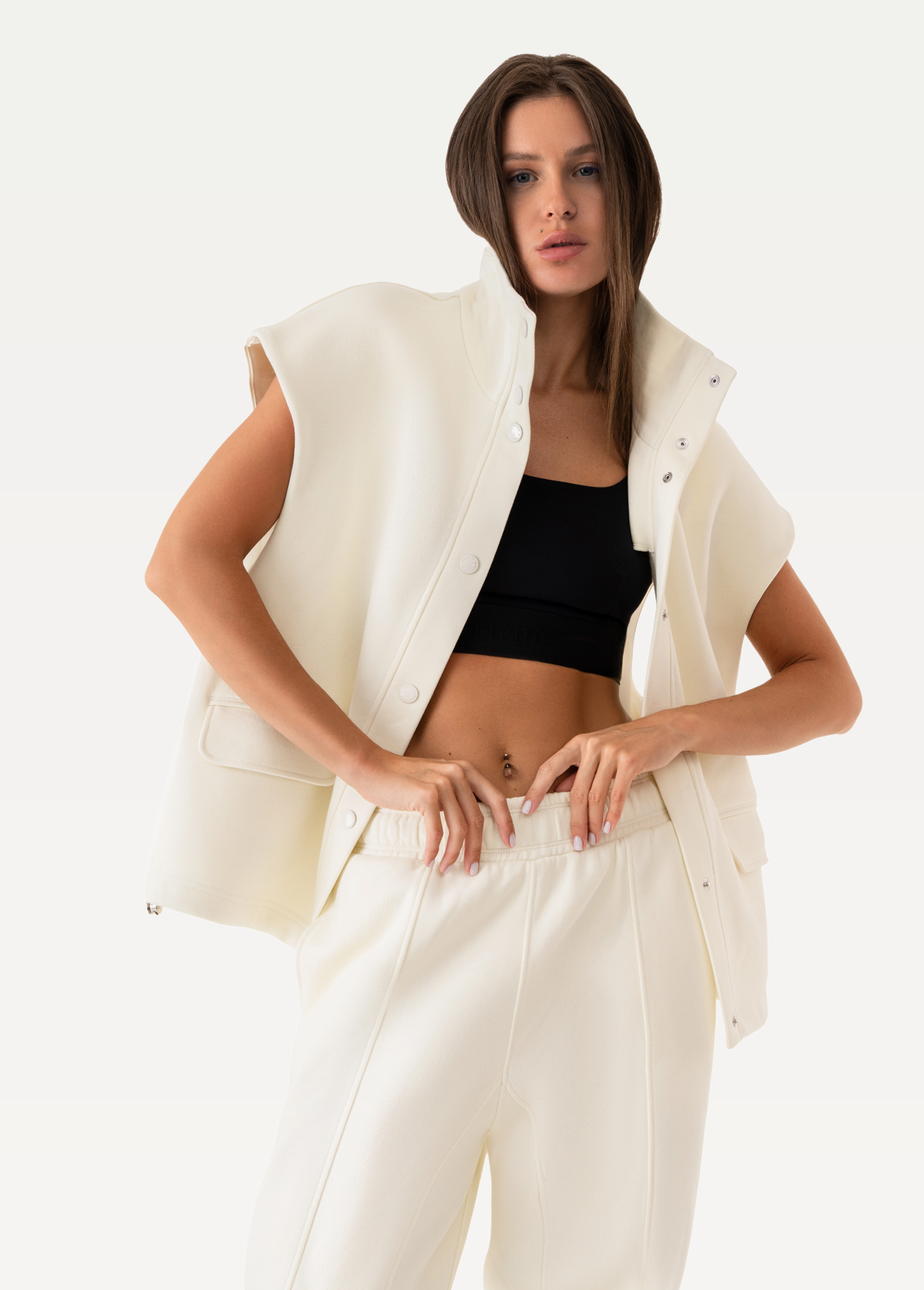 Штаны утепленные FRND FOR FRIENDS Queen Fleece молочного цвета