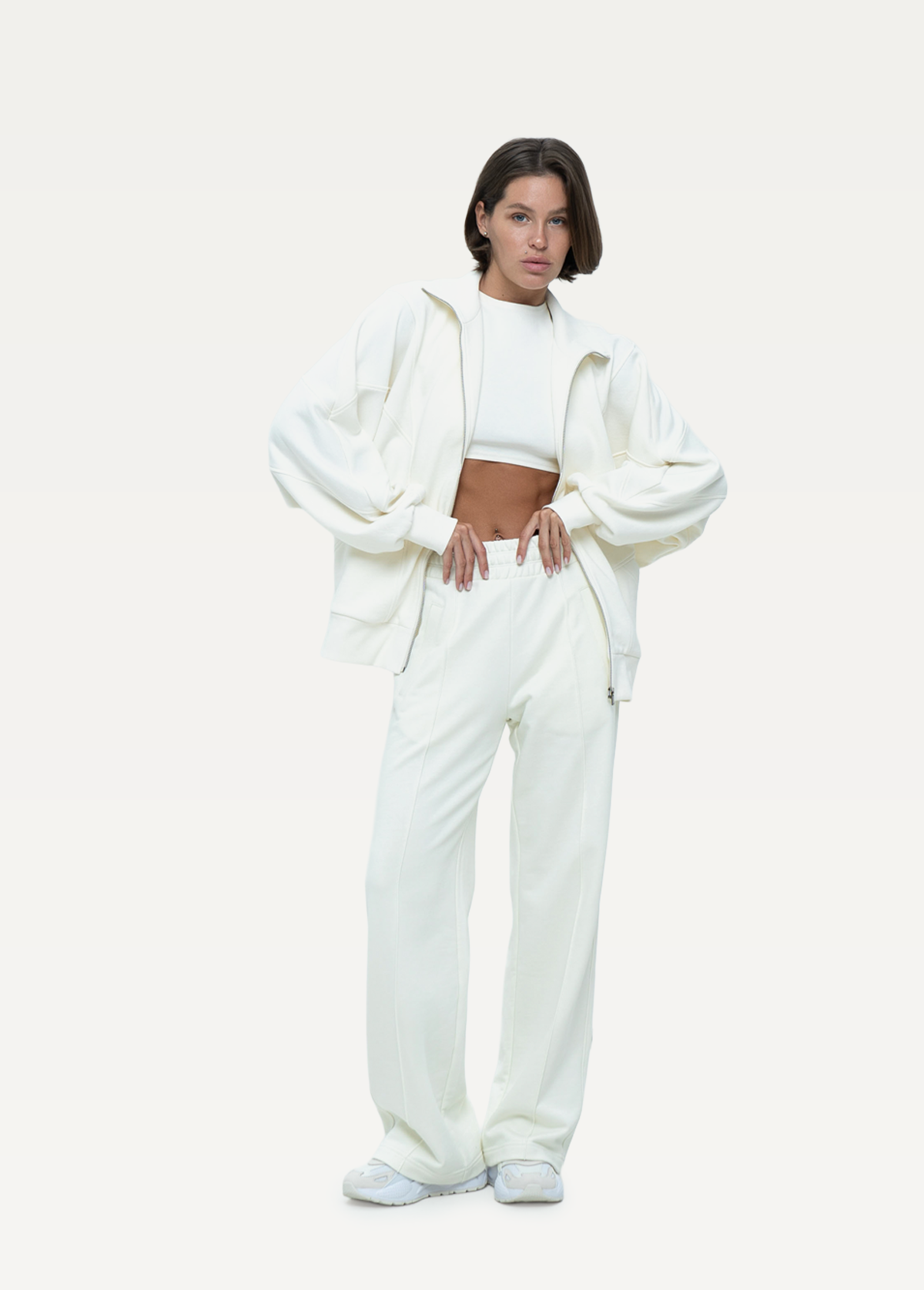 Штани FRND FOR FRIENDS Shabby жіночі молочного кольору