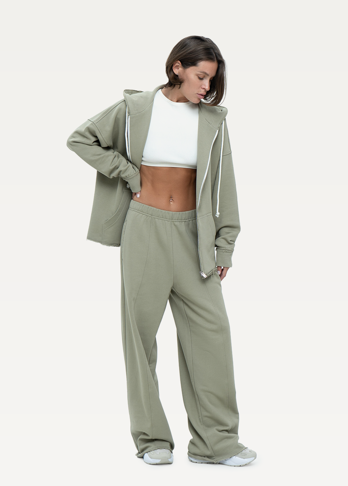 Штани FRND FOR FRIENDS Shabby жіночі оливкового кольору