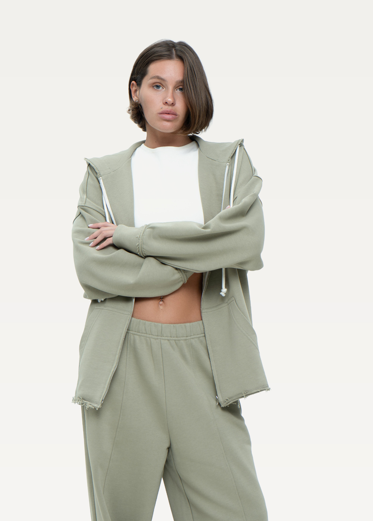 Штани FRND FOR FRIENDS Shabby жіночі оливкового кольору