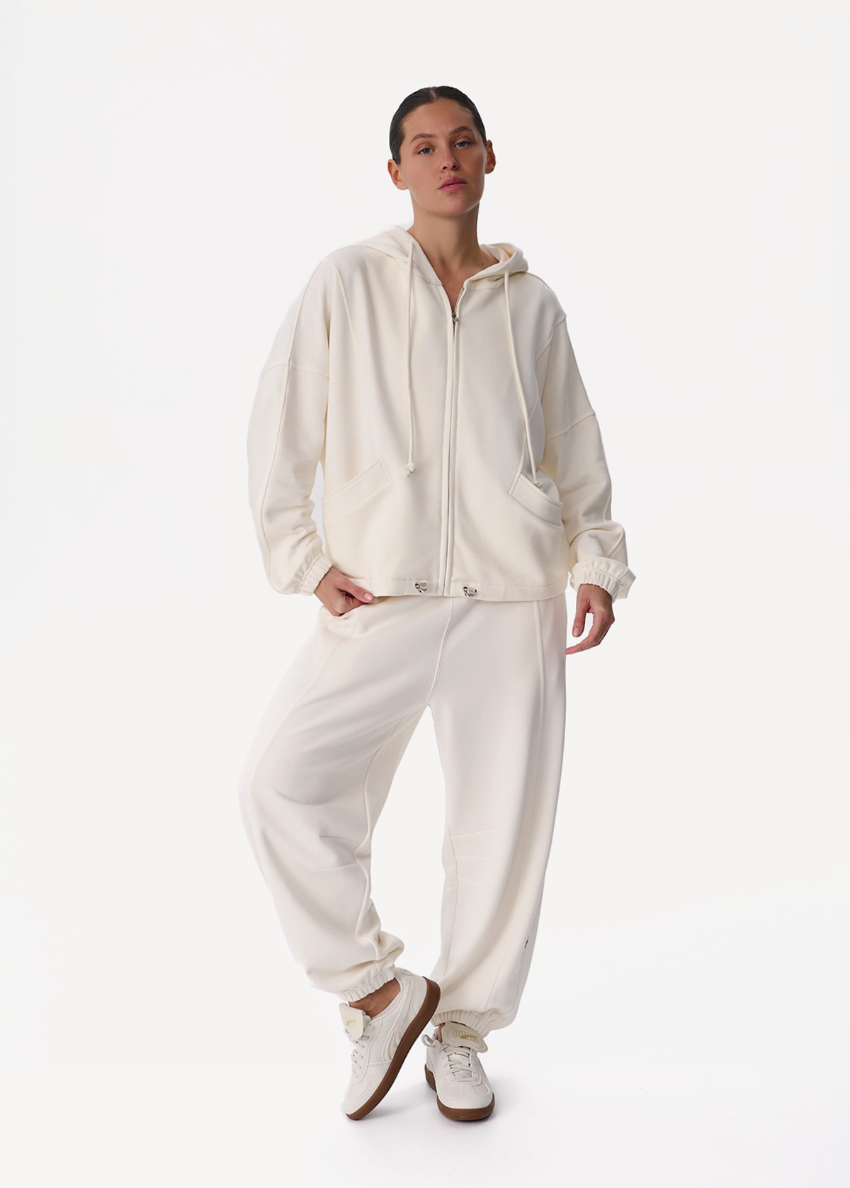 Штани жіночі FRND FOR FRIENDS Shape молочного кольору