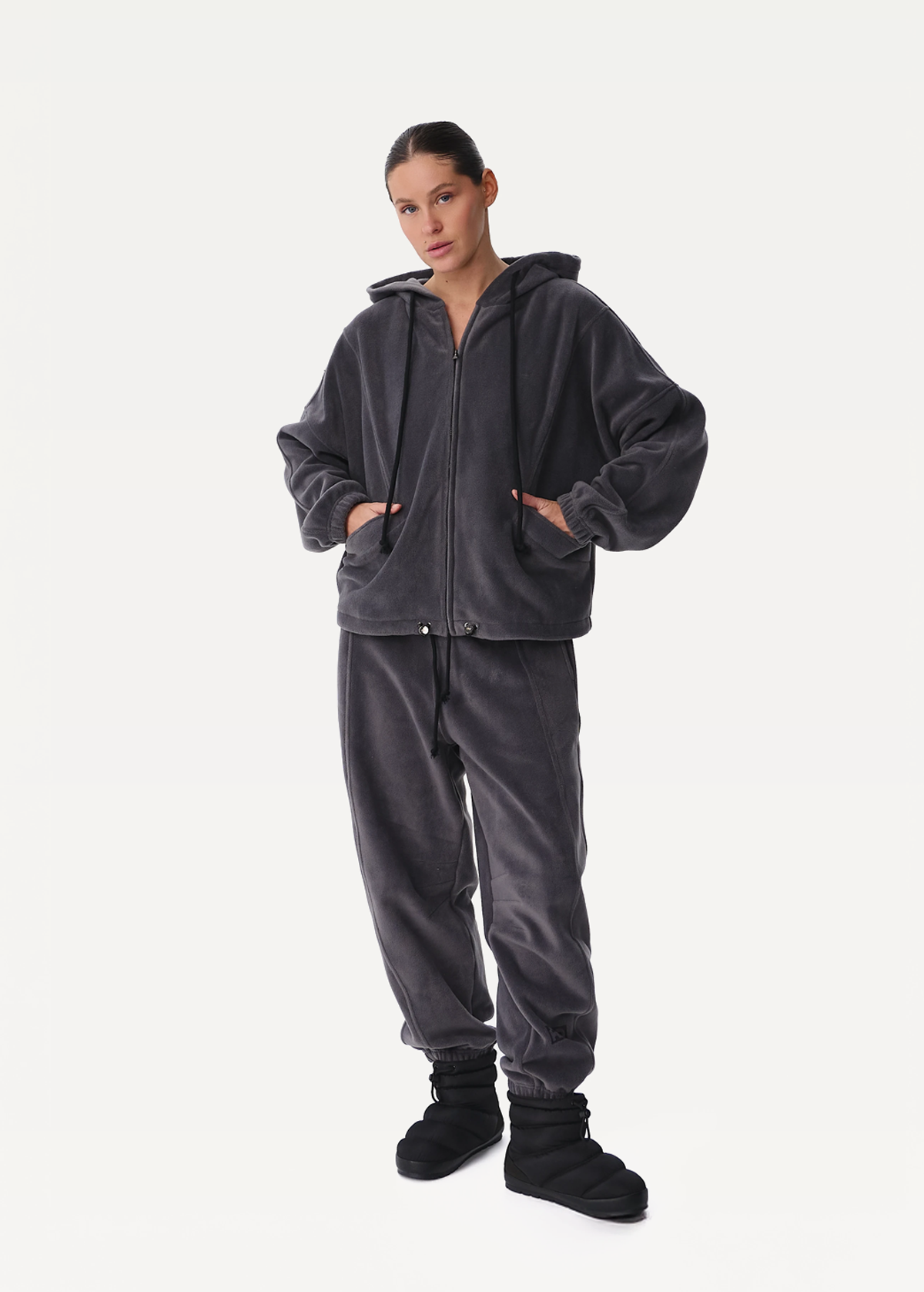 Штани жіночі FRND FOR FRIENDS Paradox Polar Fleece темно-сірого кольору