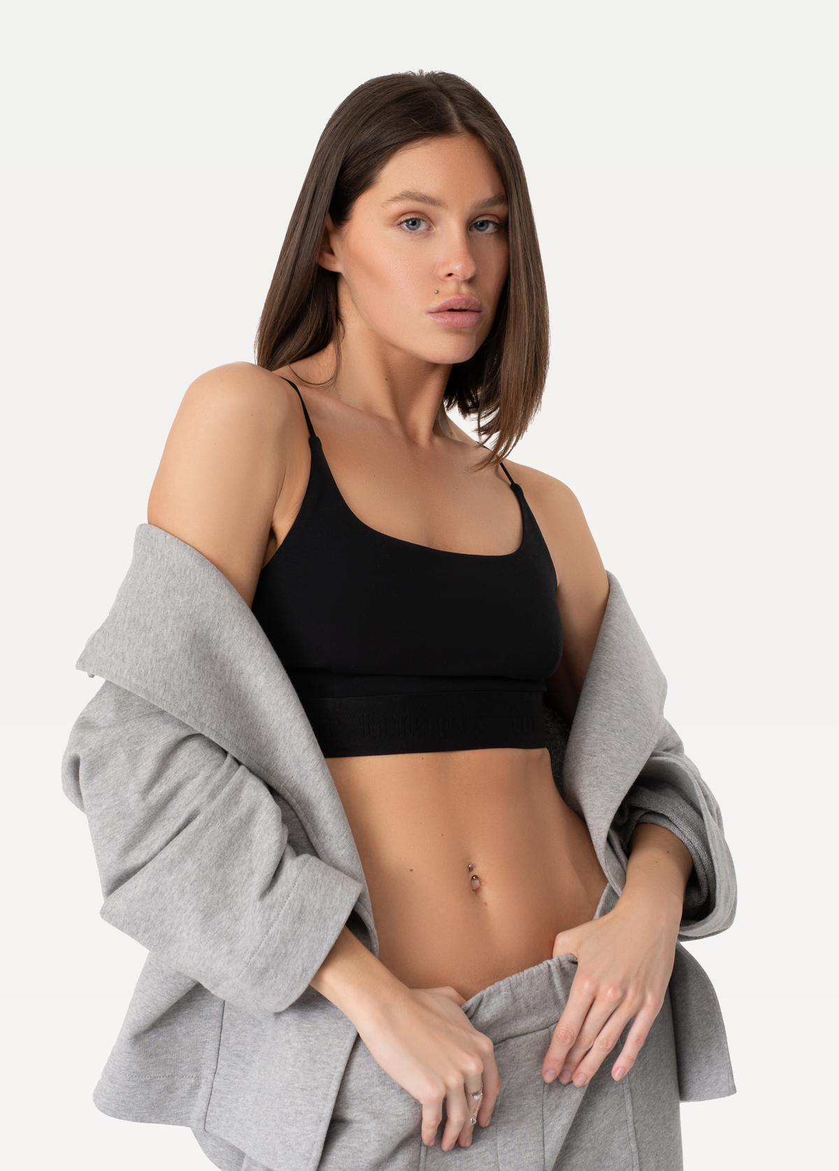 Штани FRND FOR FRIENDS Demo жіночі кольору сірий меланж