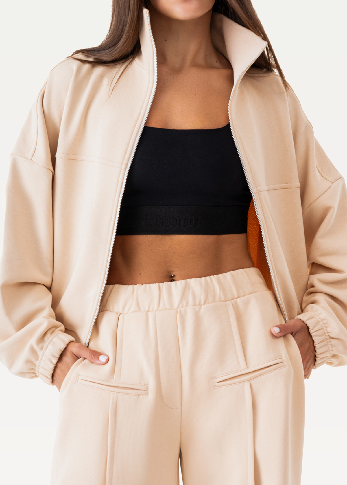 Штани жіночі FRND FOR FRIENDS Stage бежевого кольору