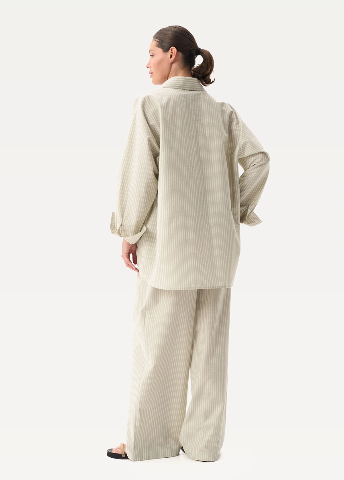 Штаны FRND FOR FRIENDS Fancy Pants Strip женские оливкового цвета