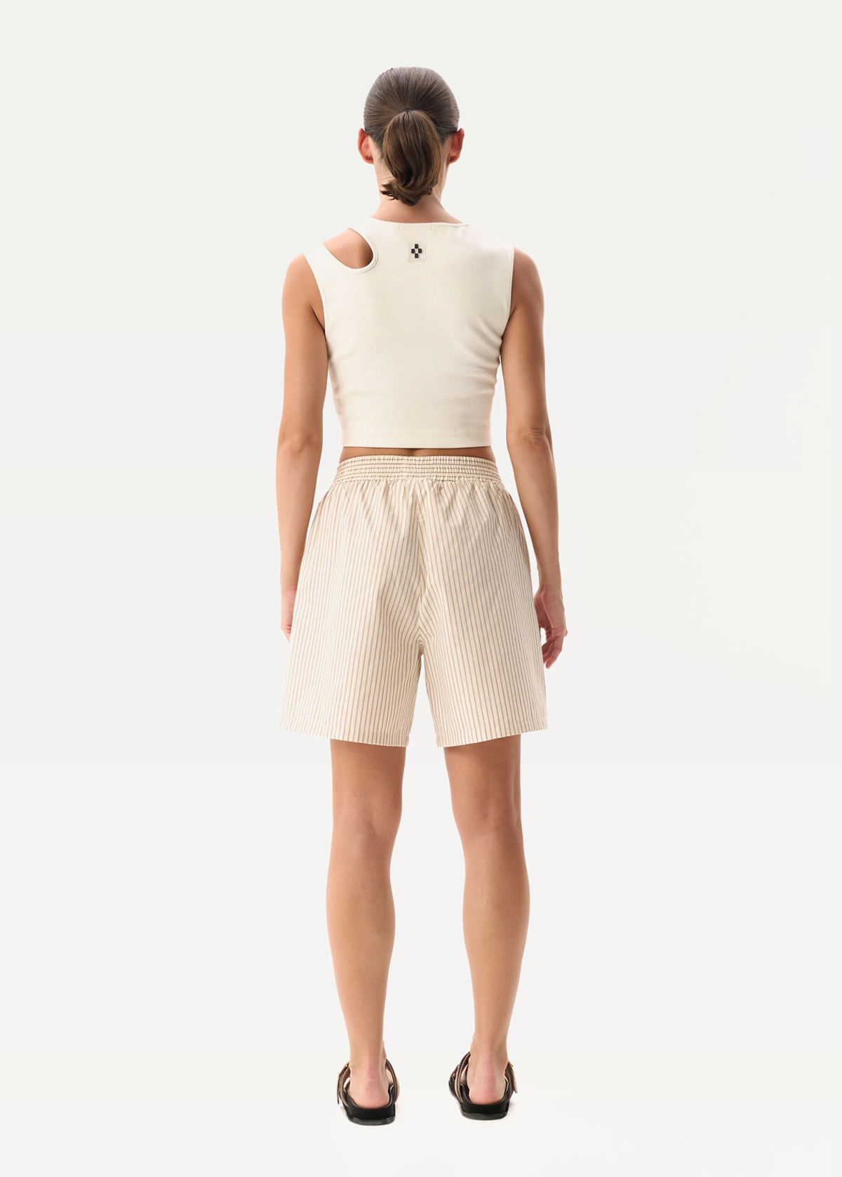 Шорти FRND FOR FRIENDS Fancy Shorts Strip жіночі бежевого кольору