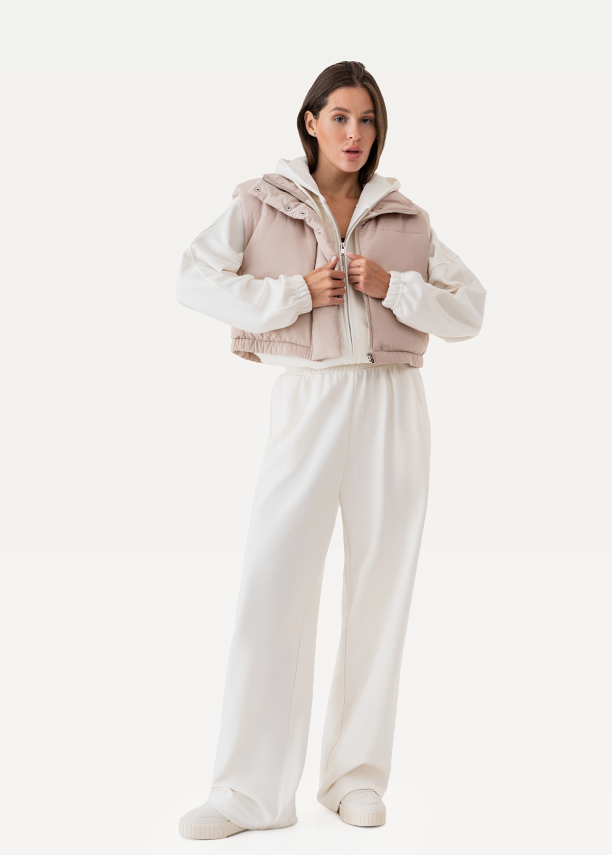 Жилет пуховий жіночий FRND FOR FRIENDS Gwen бежевого кольору