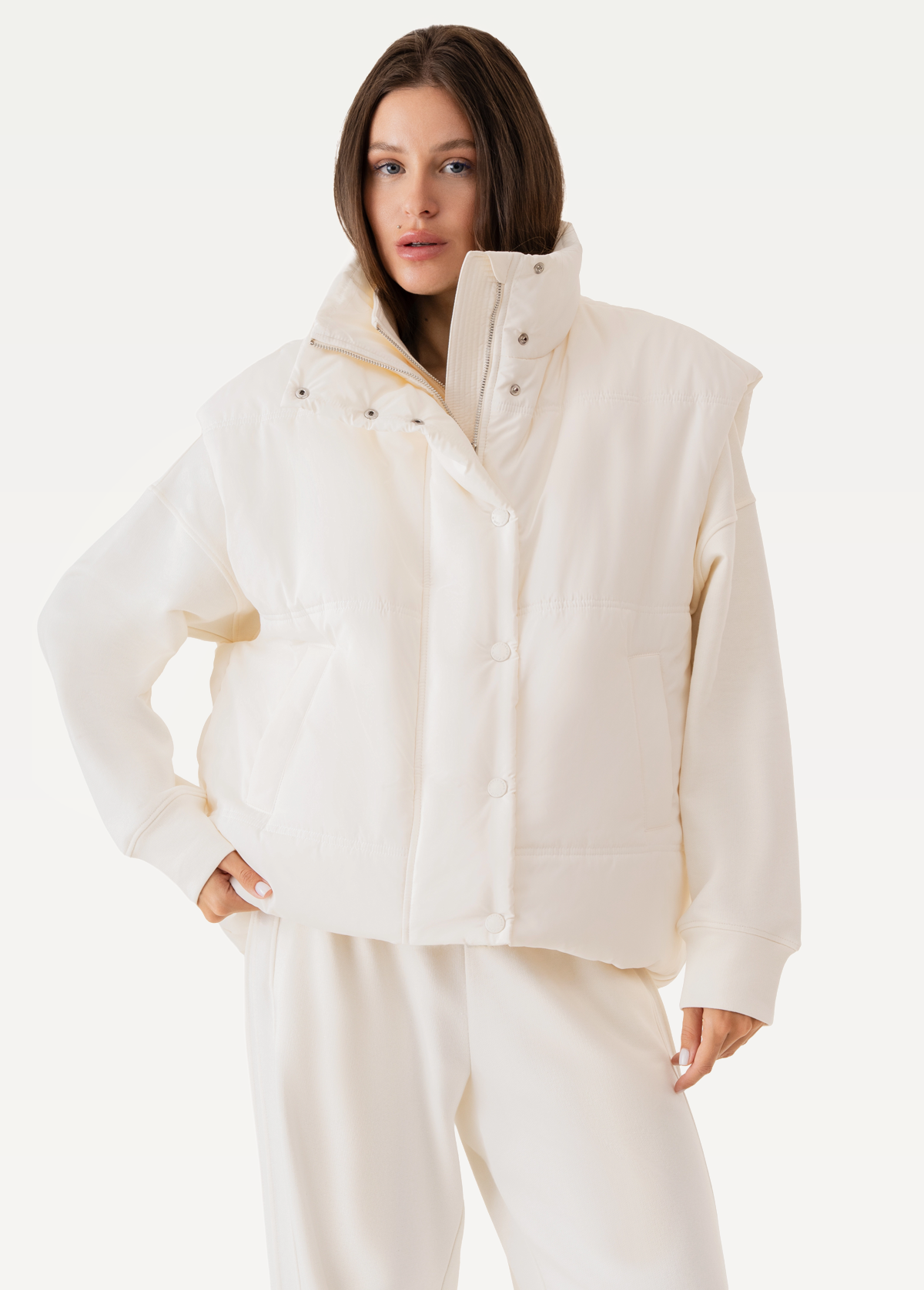 Жилет жiночий FRND FOR FRIENDS Galaxy молочного кольору