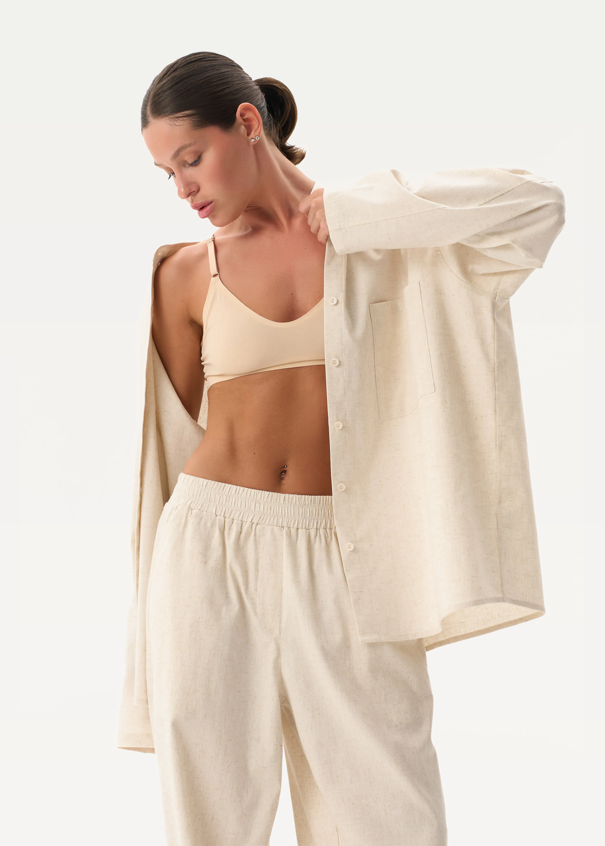 Рубашка FRND FOR FRIENDS Sakura женская натурального цвета