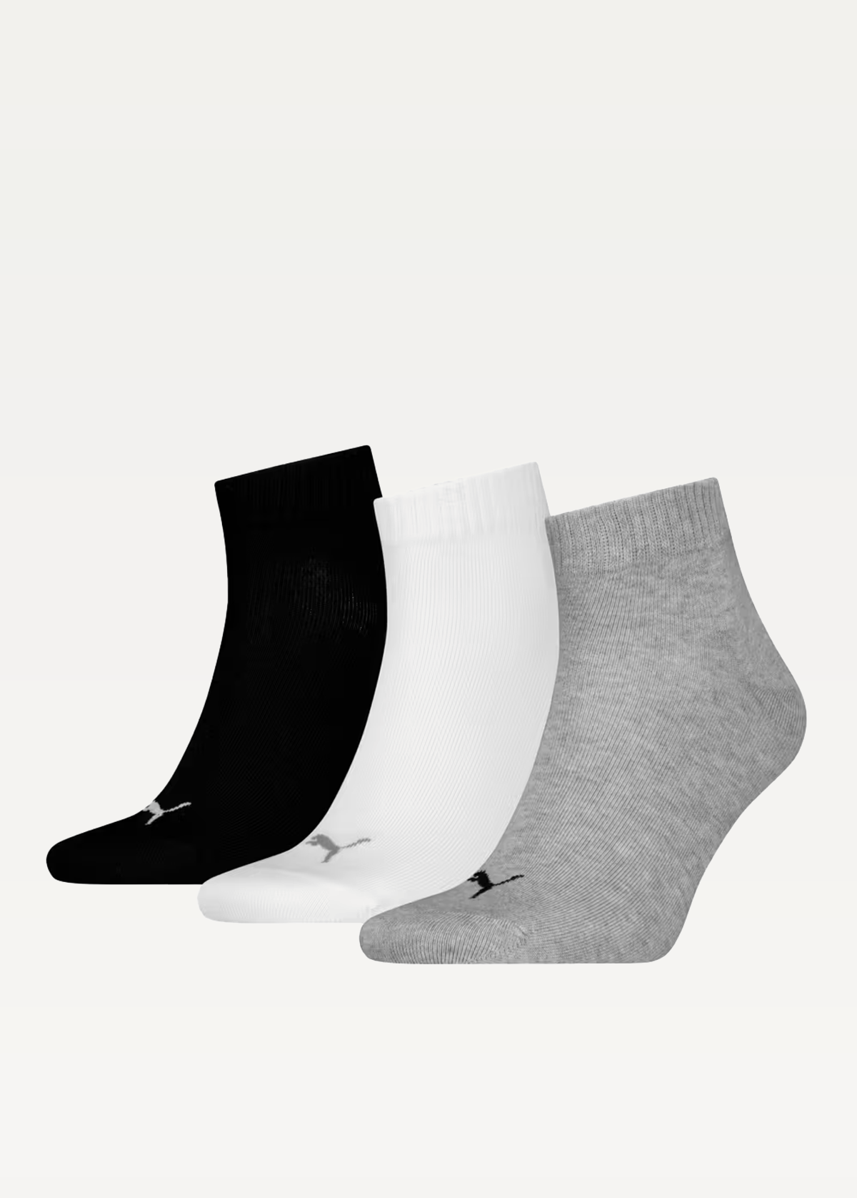 Шкарпетки (3 пари) PUMA UNISEX QUARTER PLAIN 3P grey/white/black