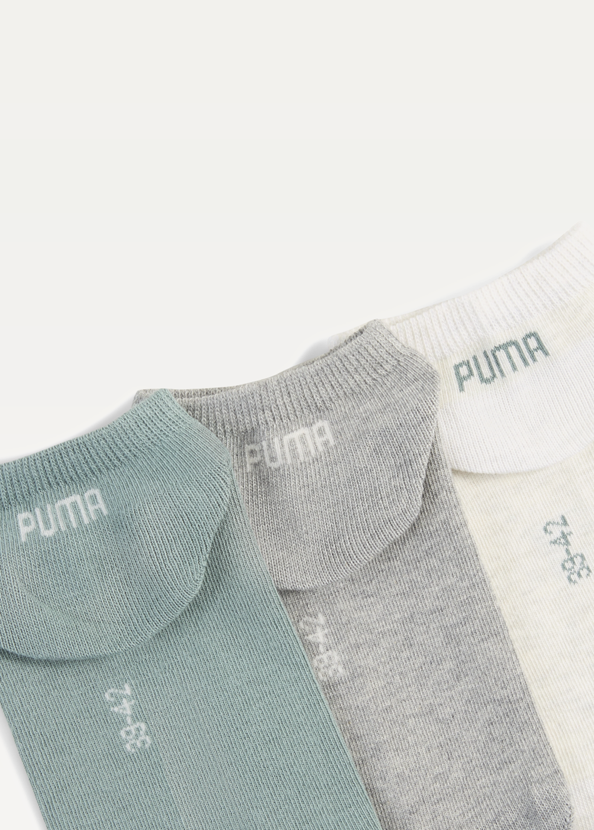 Шкарпетки PUMA UNISEX SNEAKER PLAIN 3P Зелений / Сірий