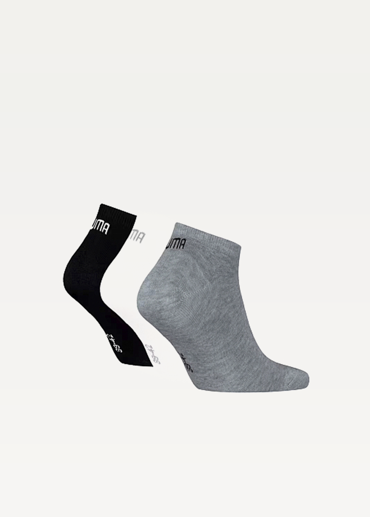 Шкарпетки PUMA UNISEX SNEAKER PLAIN 3P Сірий / Білий / Чорний