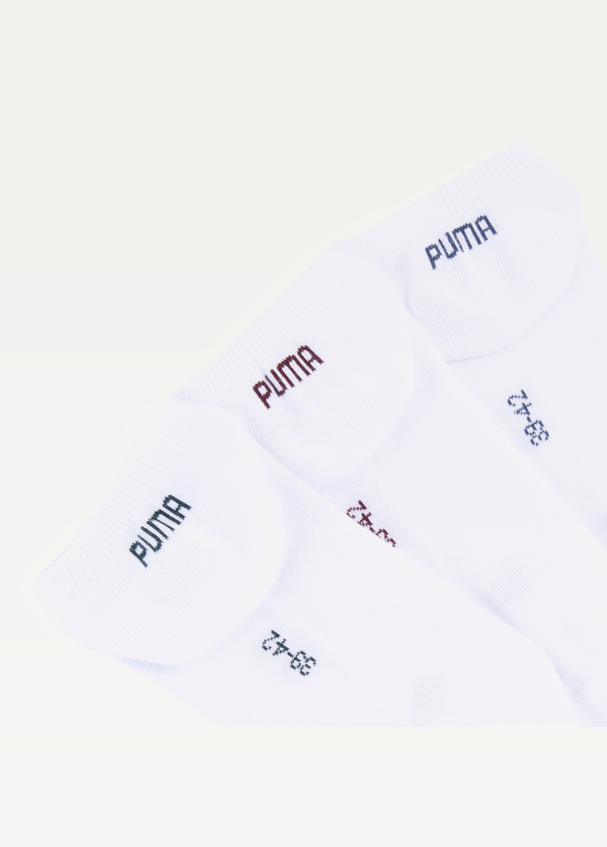 Шкарпетки (3 пари) PUMA UNISEX SNEAKER PLAIN 3P білого кольору  / various logo colors