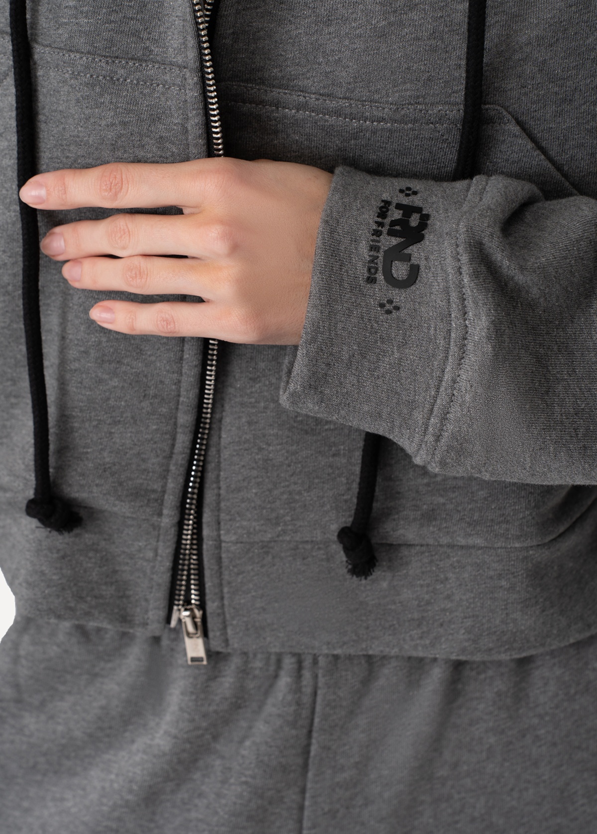 Зіп-худі FRND FOR FRIENDS Kris жіноче кольору темно-сірий меланж