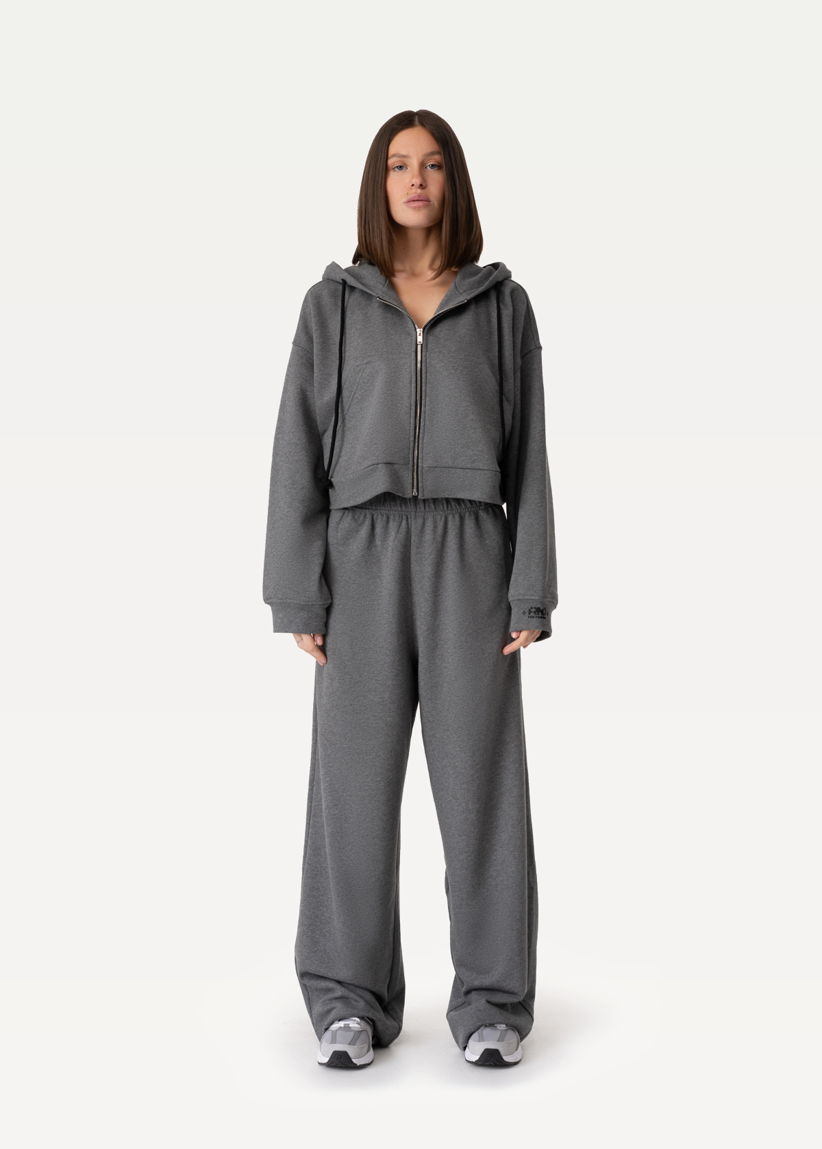 Зіп-худі FRND FOR FRIENDS Kris жіноче кольору темно-сірий меланж