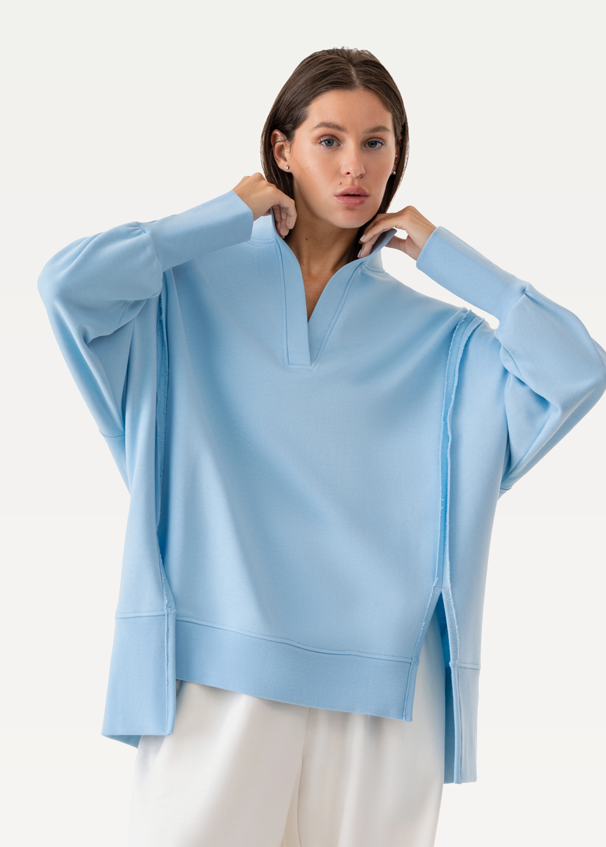 Свитшот женский FRND FOR FRIENDS Lady небесно-голубого цвета