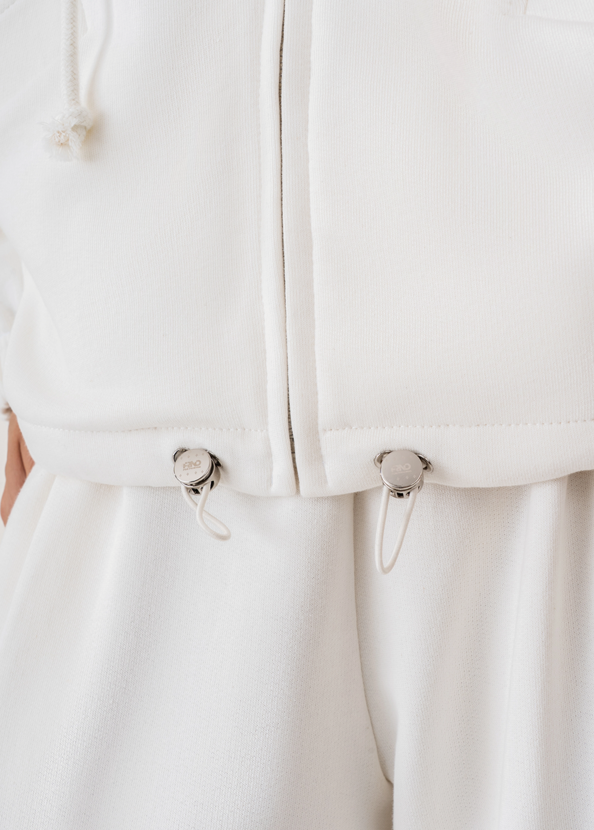 Худі на блискавці жіноче FRND FOR FRIENDS Shape молочного кольору