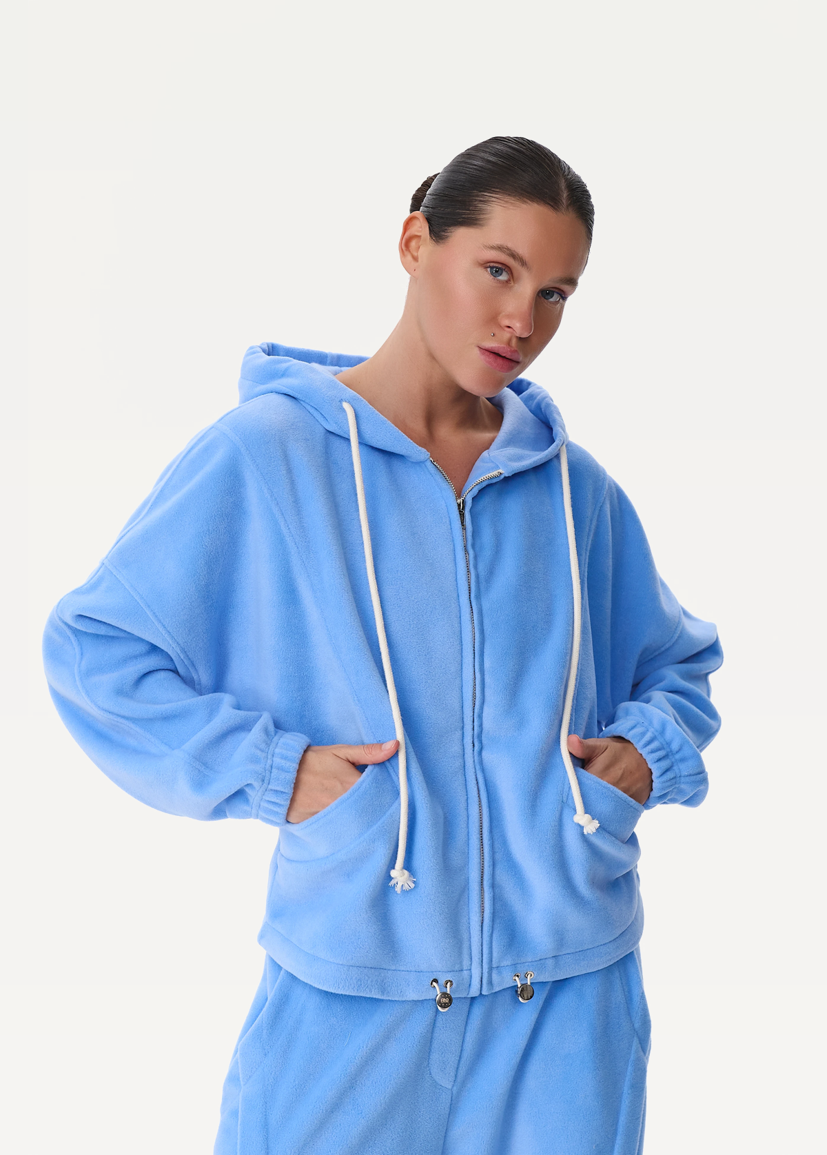 Худі на блискавці жіноче FRND FOR FRIENDS Paradox Polar Fleece блакитного кольору