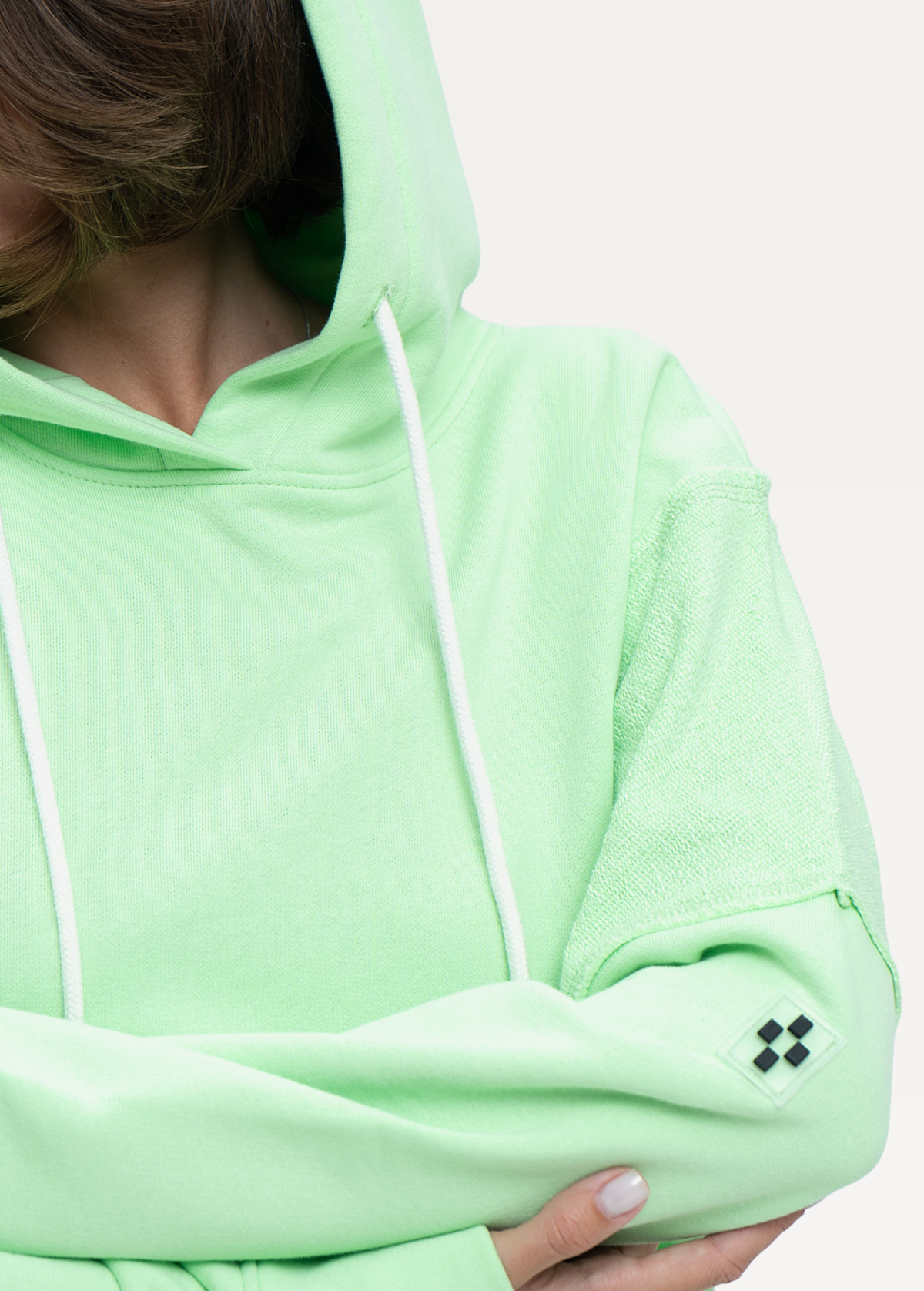 Кроп-худі FRND FOR FRIENDS Viola світло-зеленого кольору