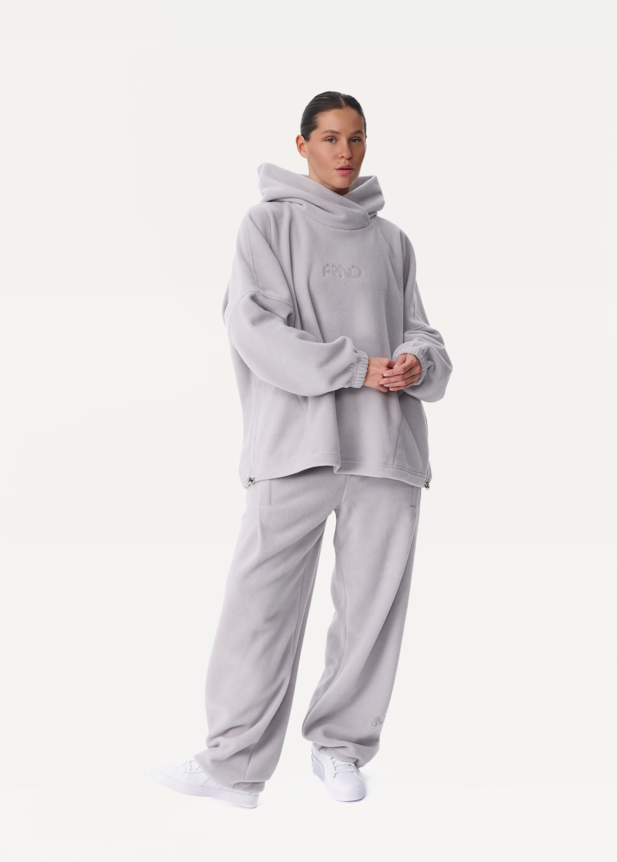 Худі жіноче FRND FOR FRIENDS Evelyn Polar Fleece світло-сірого кольору