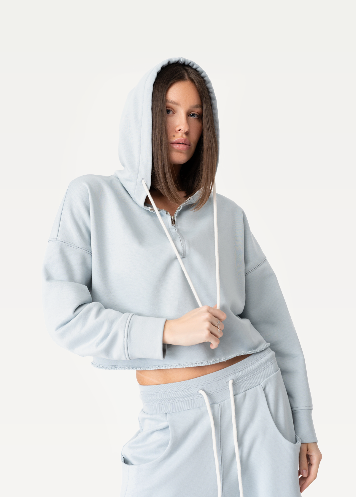 Худі FRND FOR FRIENDS Mirra жіноче сіро-блакитного кольору