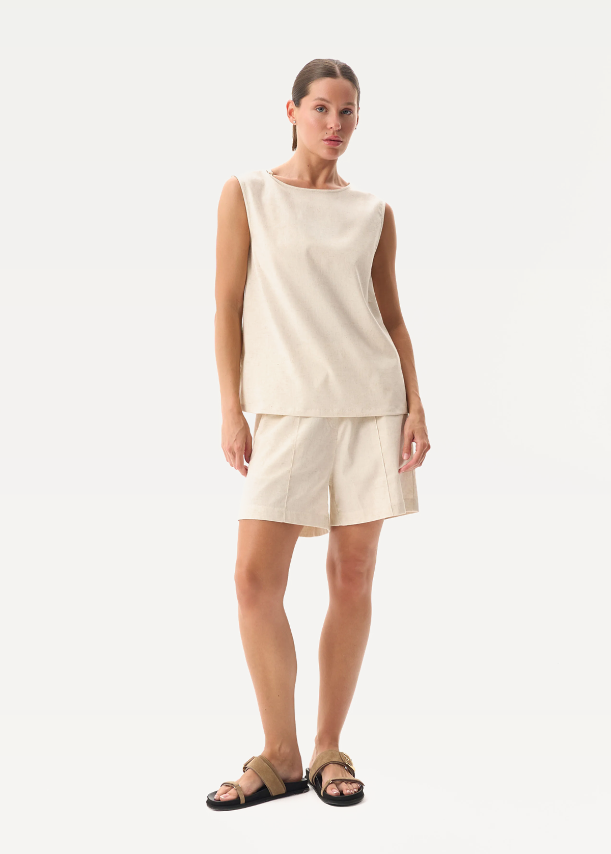 Майка FRND FOR FRIENDS Sakura tank top женская натурального цвета