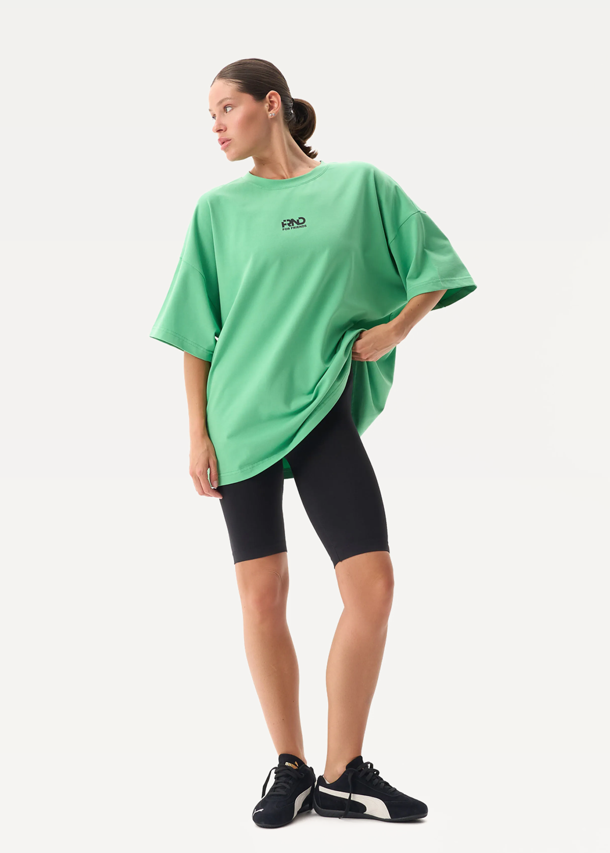 Футболка FRND FOR FRIENDS Volume жіноча зеленого кольору