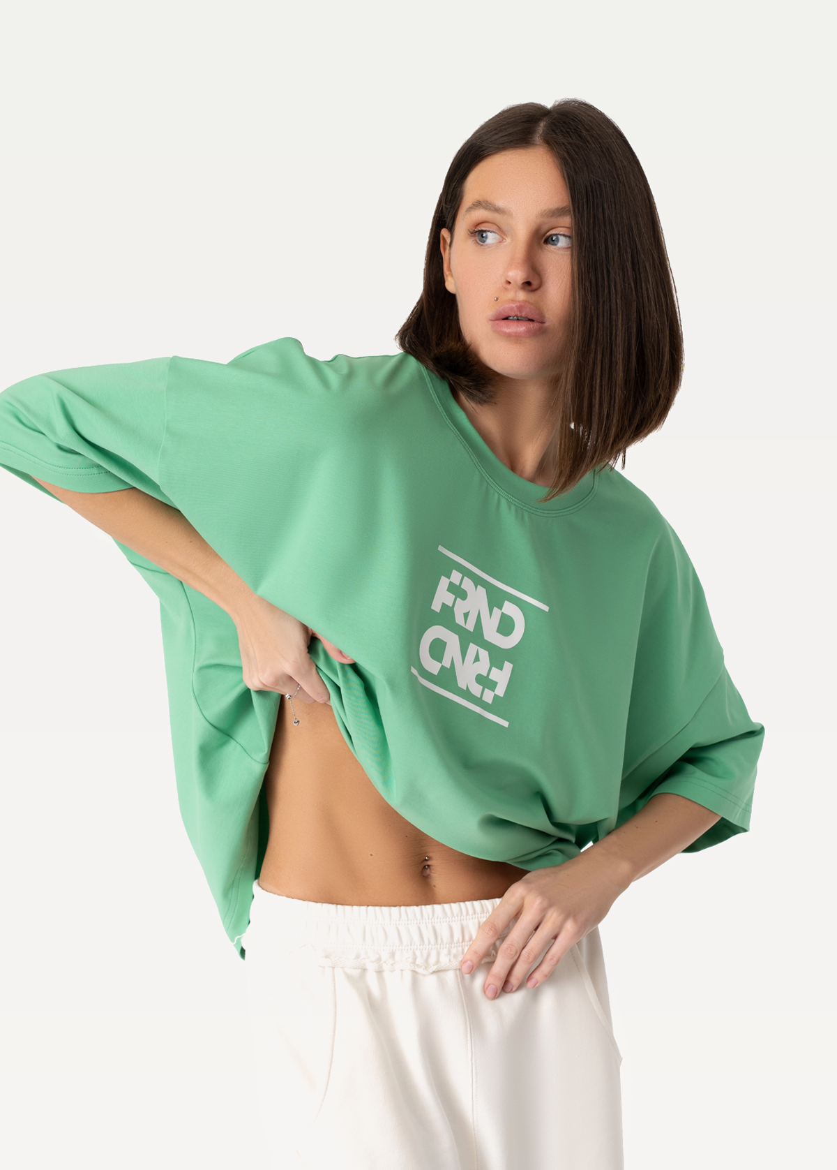 Футболка FRND FOR FRIENDS Woman зеленого цвета