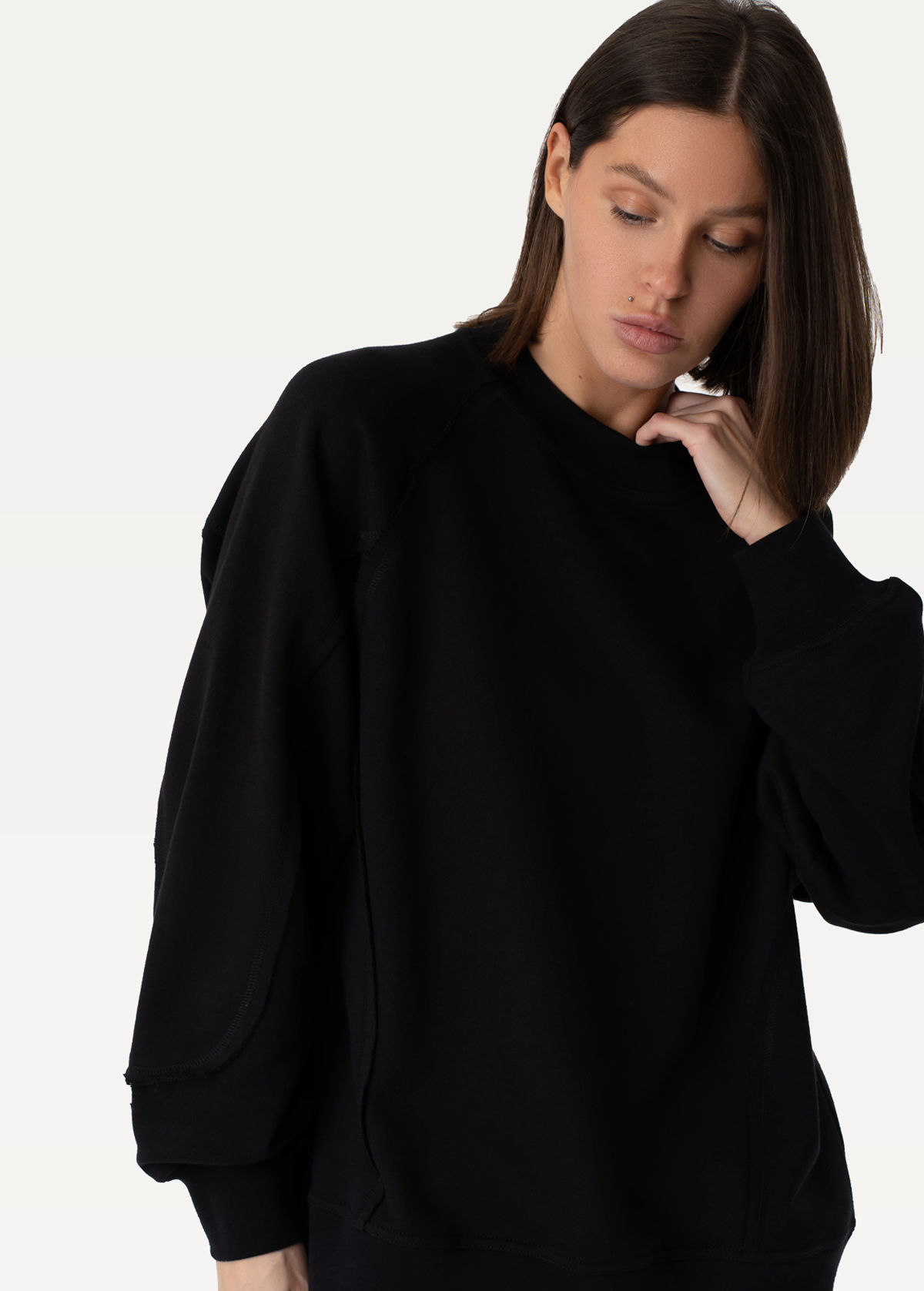 Світшот FRND FOR FRIENDS Chloe жіночий чорного кольору