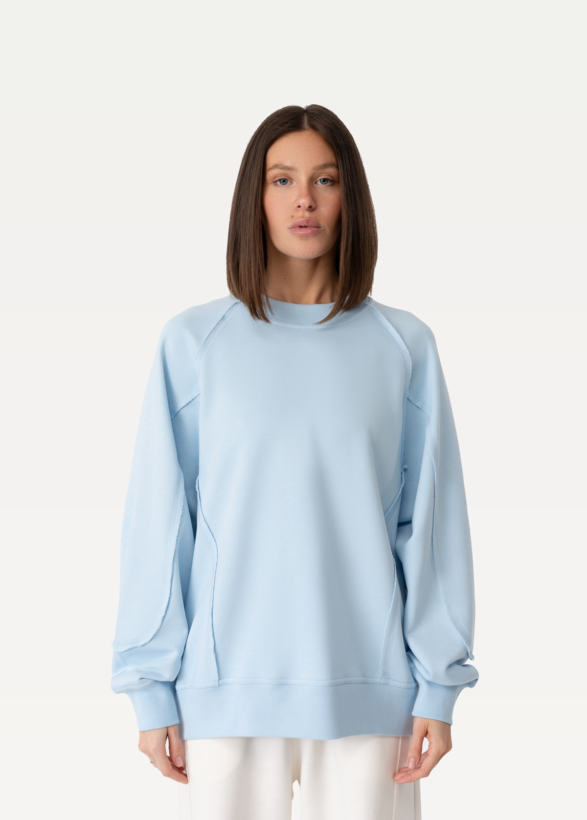 Світшот FRND FOR FRIENDS Chloe жіночий небесно-блакитного кольору