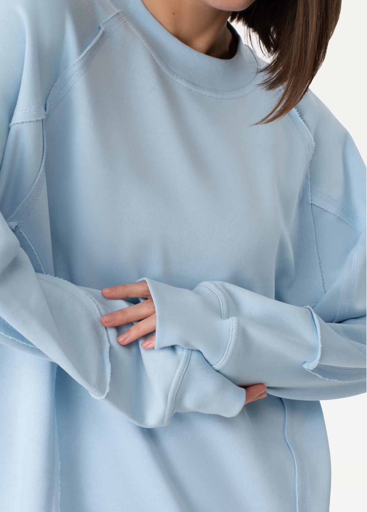 Світшот FRND FOR FRIENDS Chloe жіночий небесно-блакитного кольору