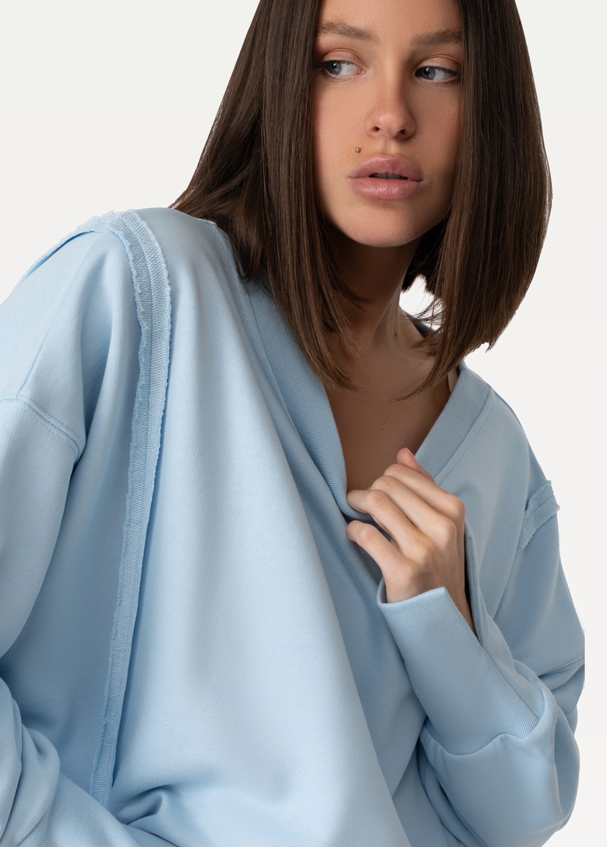 Свитшот FRND FOR FRIENDS Vivien женский небесно-голубого цвета