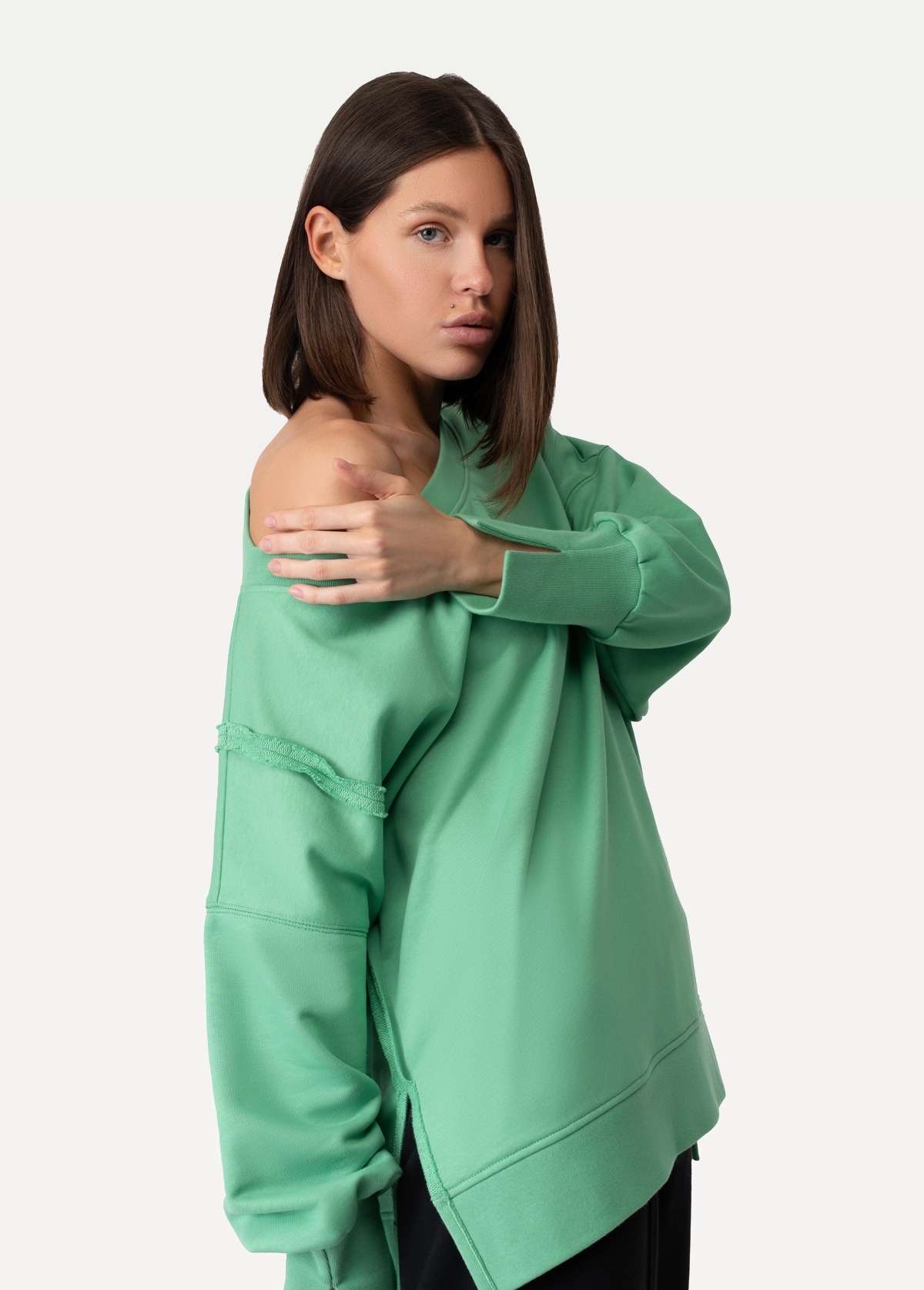 Світшот FRND FOR FRIENDS Vivien жіночий зеленого кольору