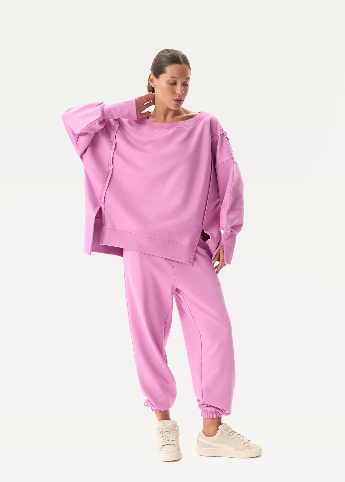 Світшот FRND FOR FRIENDS Vivien жіночий лавандово-рожевого кольору