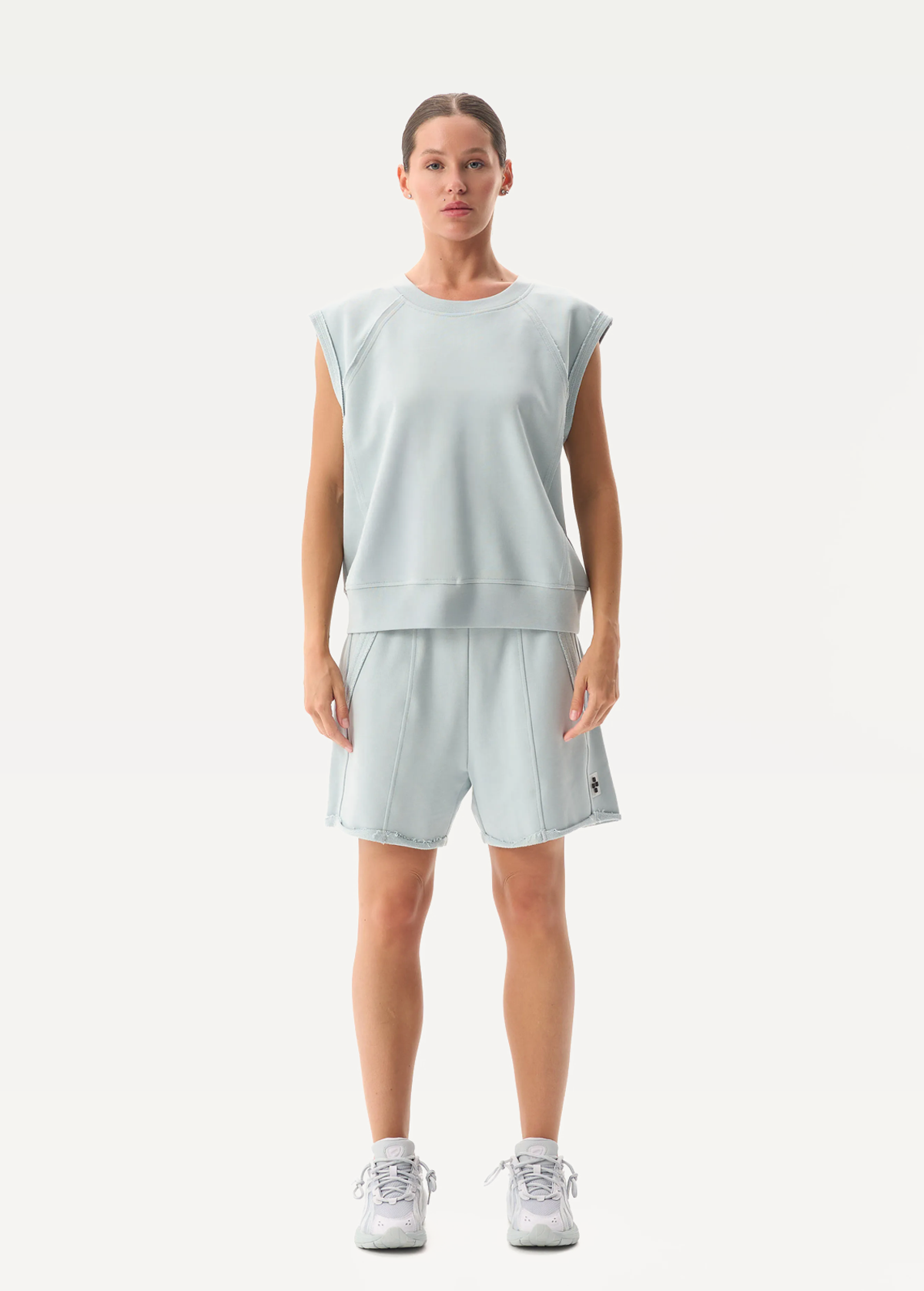 Світшот FRND FOR FRIENDS Sarah жіночий сіро-блакитного кольору