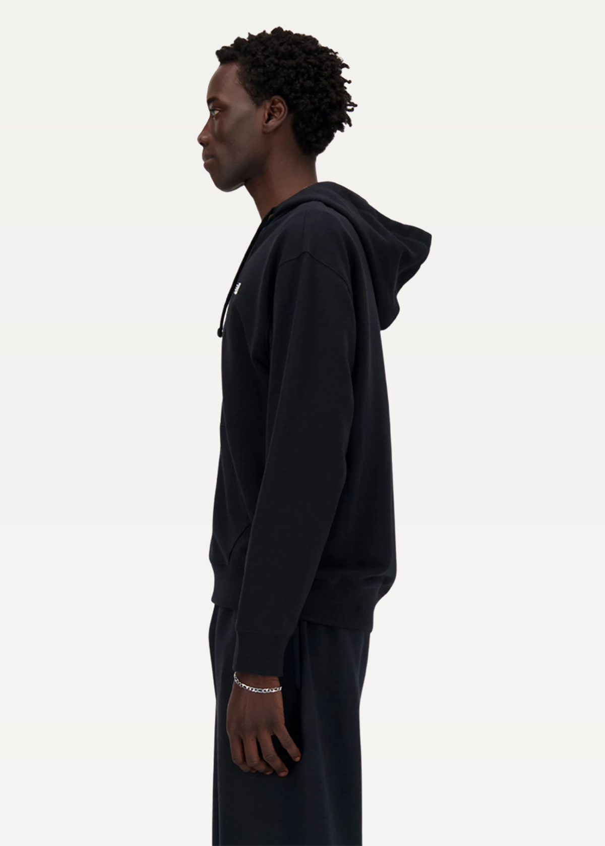 Худі чоловіче New Balance на блискавці Stacked Logo чорного кольору